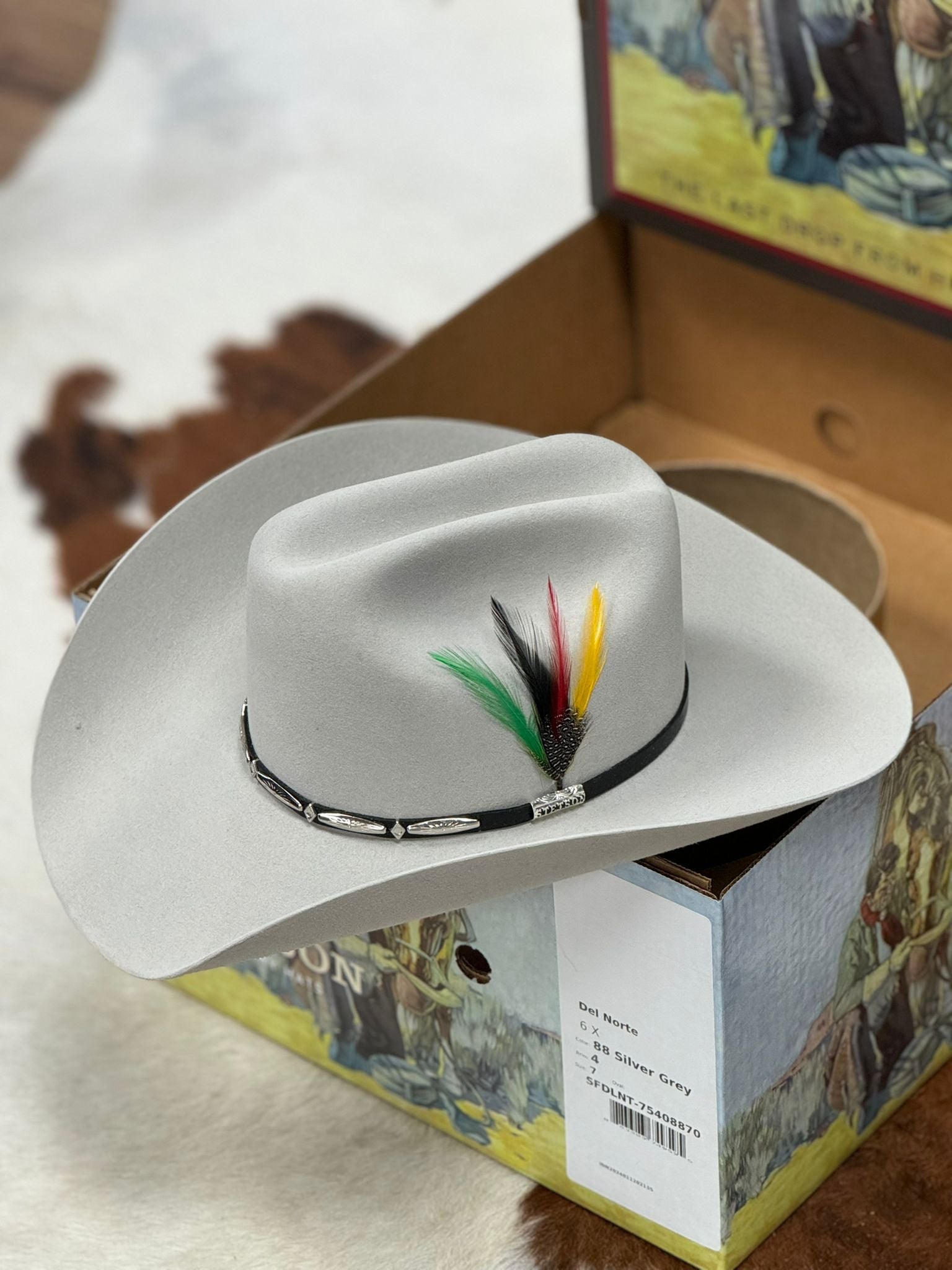 STETSON DEL NORTE 6X SILVER GREY