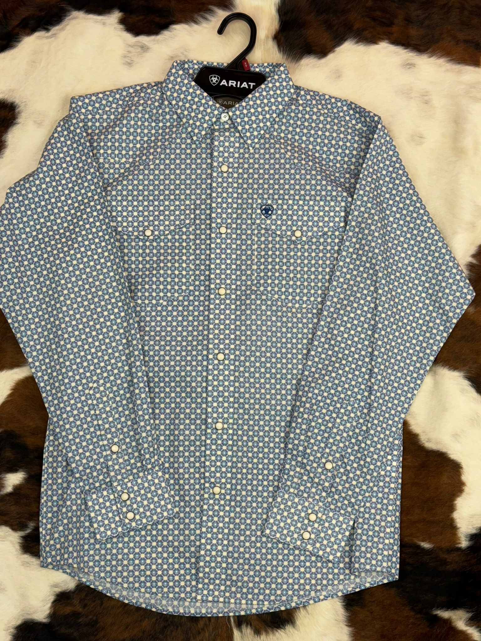 Ariat Shirt Classic PARKS SNAP LONG SLEEVE LITTLE BOY BLUE