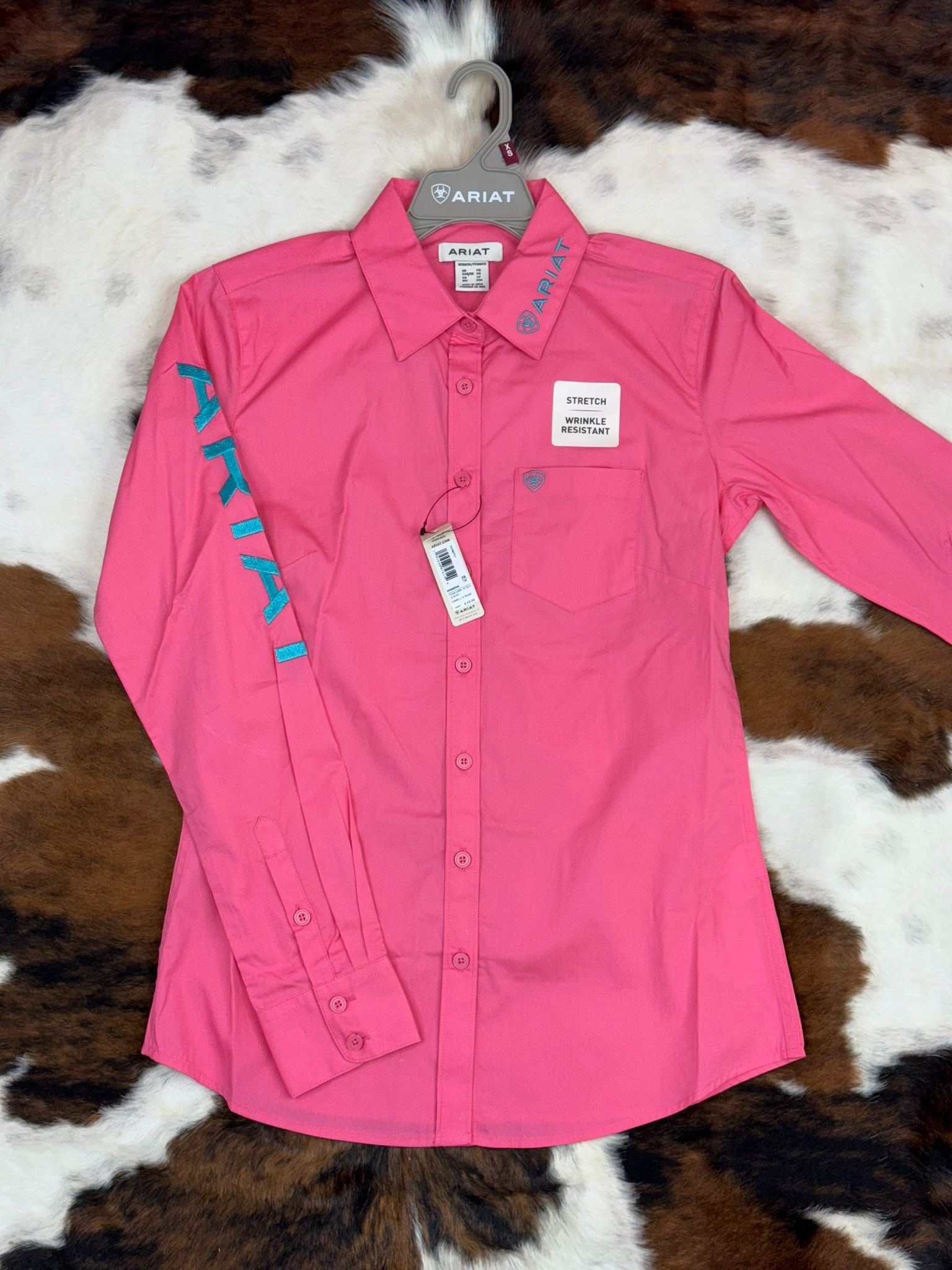 Women Ariat Team Kirby Long Sleeve Camellia Rose