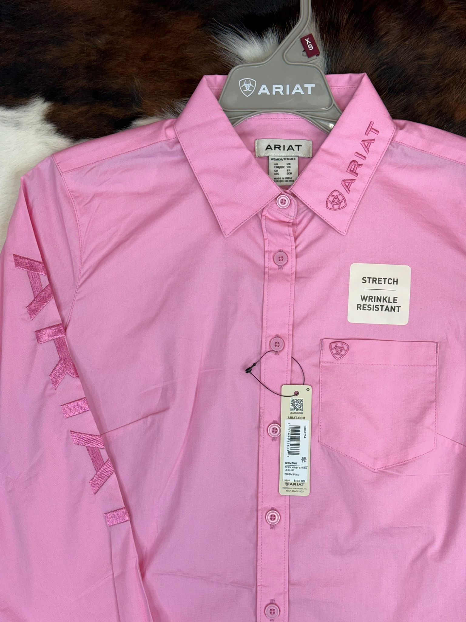 Women Ariat Team Kirby Long Sleeve Prism Pink