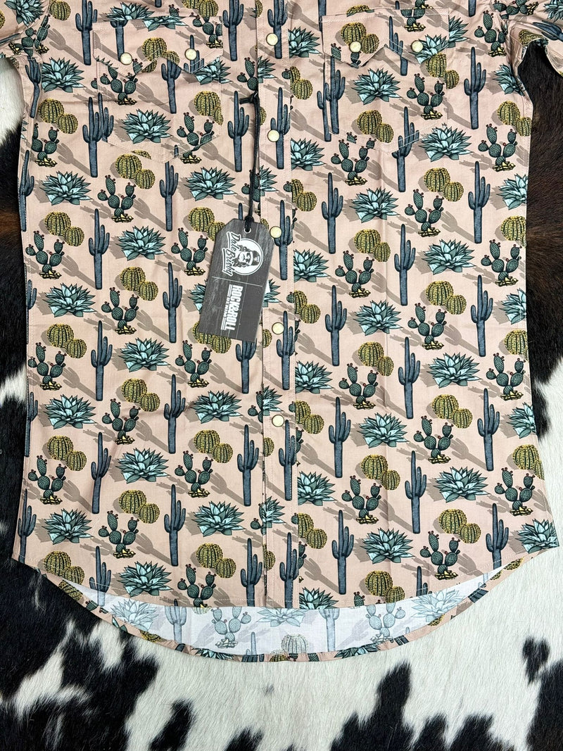 ROCK&ROLL X DALE BRISBY SHORT SLEEVE SNAP CACTUS WESTERN