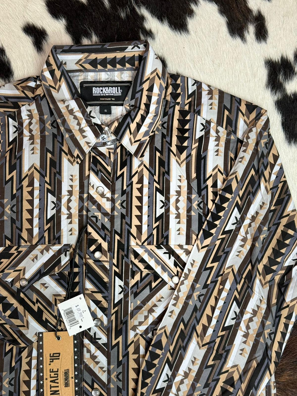 ROCK&ROLL SHIRT AZTEC VINTAGE SNAP