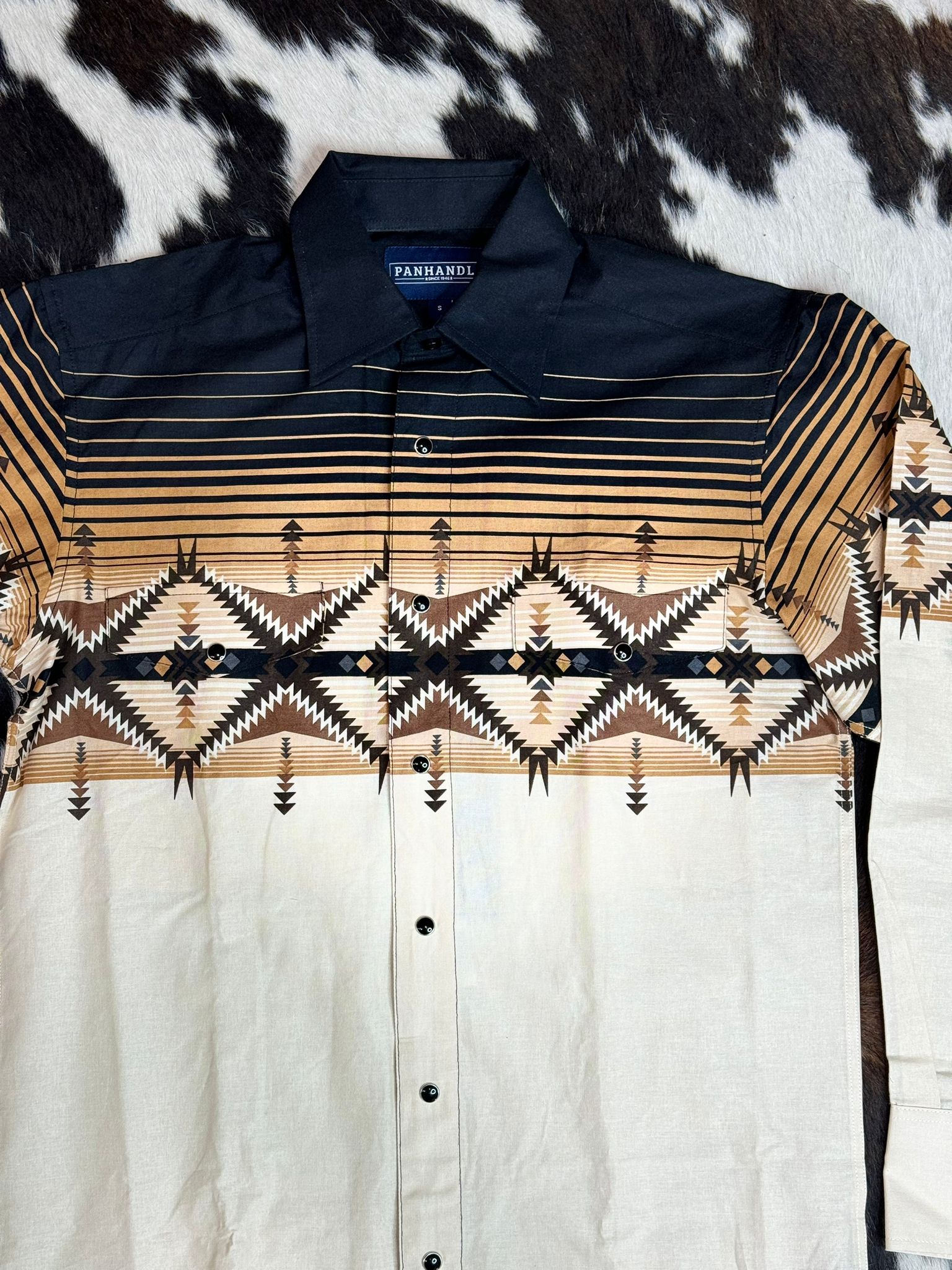 ROCK&ROLL SHIRT AZTEC TAN BORDER SNAP