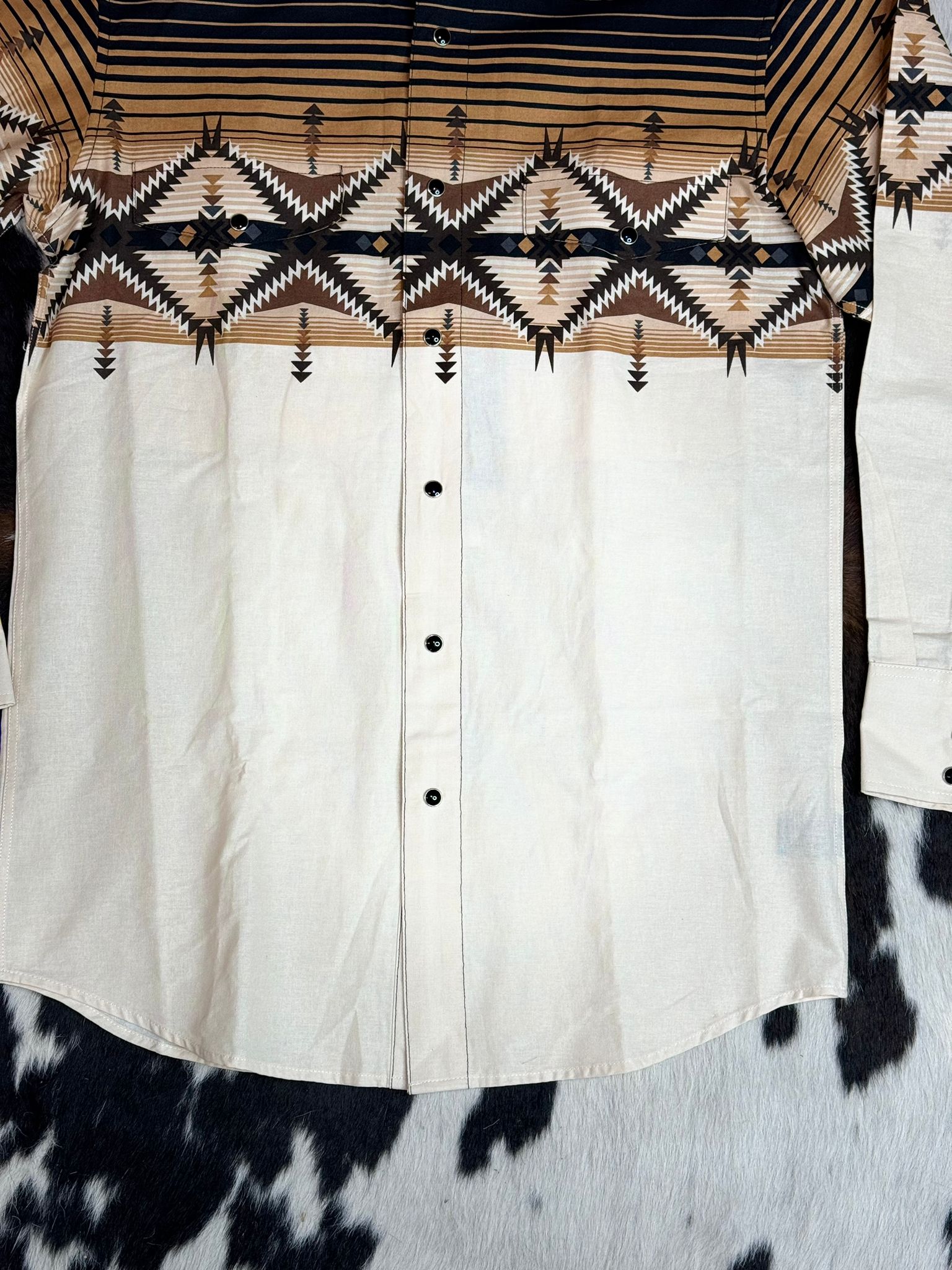 ROCK&ROLL SHIRT AZTEC TAN BORDER SNAP