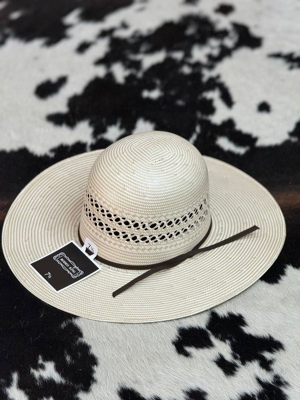 RODEO KING STRAW HAT OPEN CROWN STYLE