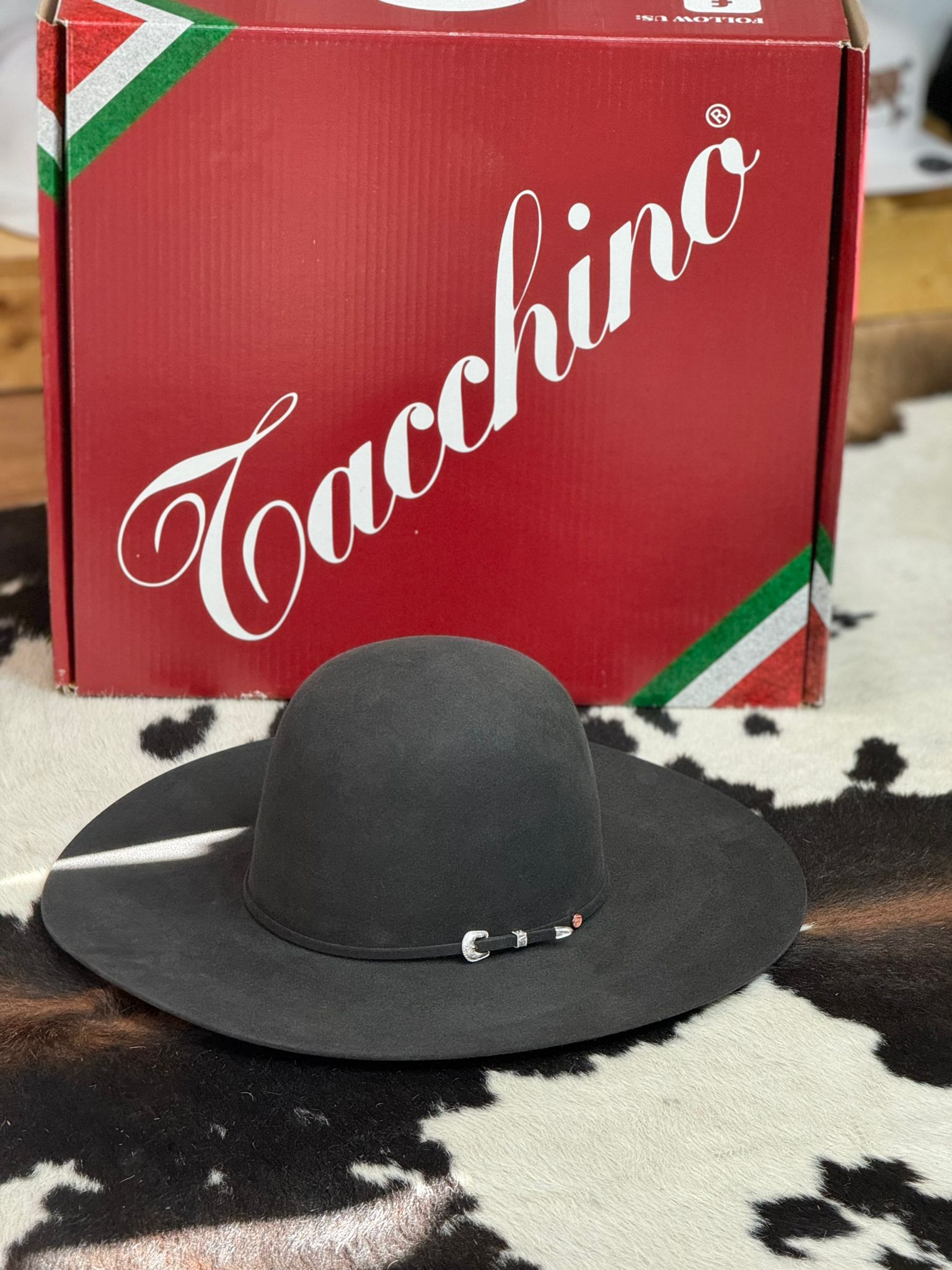 MENS TACCHINO OPEN CROWN FELT HAT CHARCOAL 30X