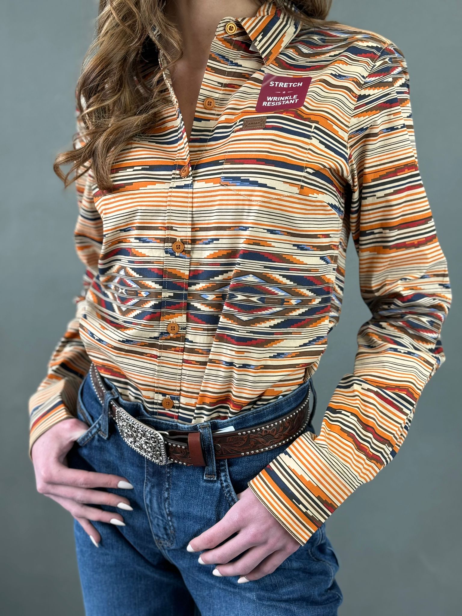 Women Ariat Kirby Long Sleeve Sunset Saltillo Chimayo Collection