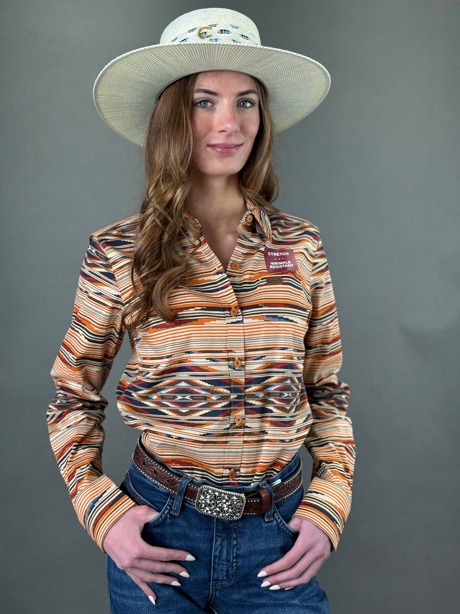 Women Ariat Kirby Long Sleeve Sunset Saltillo Chimayo Collection