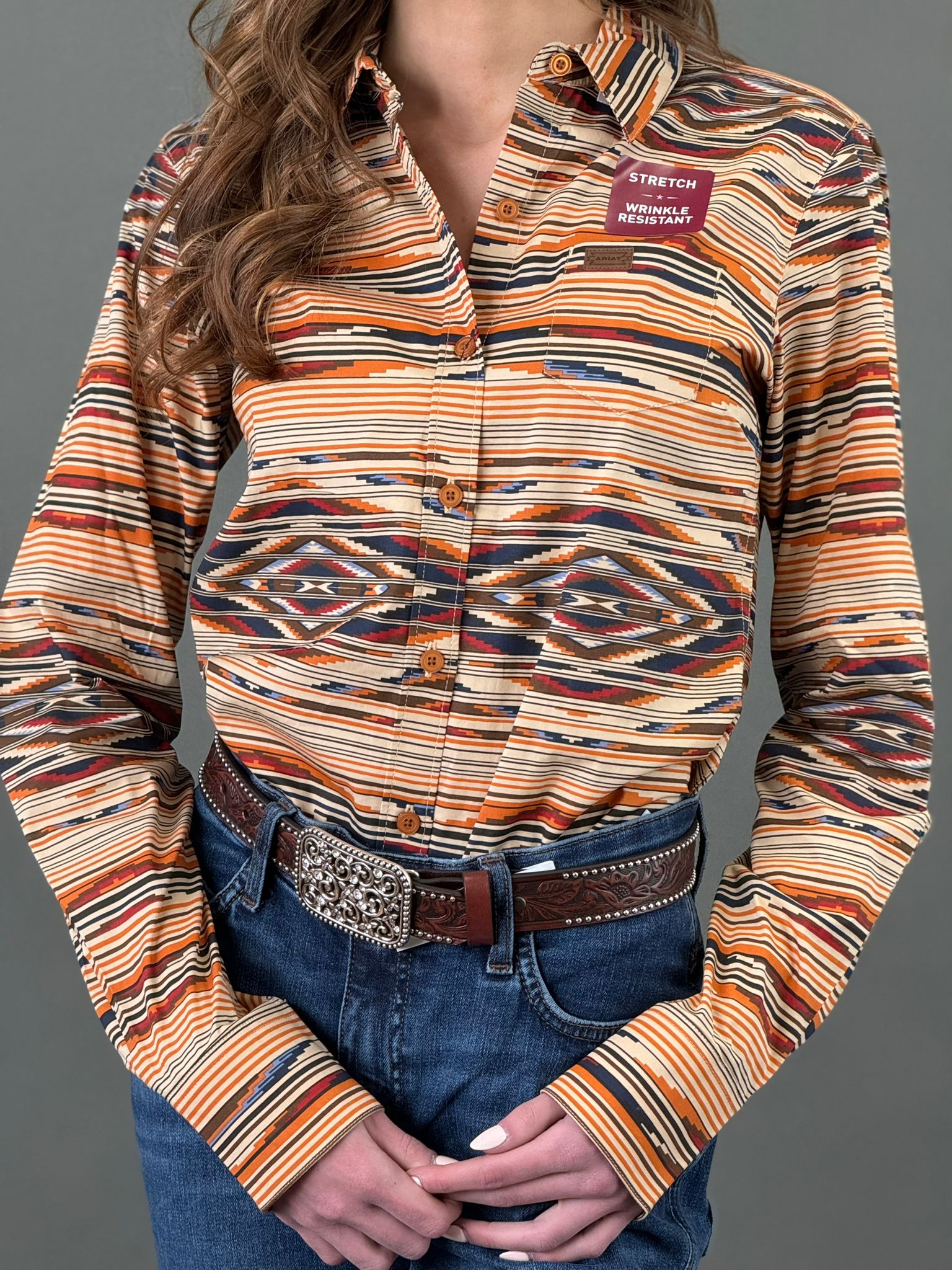 Women Ariat Kirby Long Sleeve Sunset Saltillo Chimayo Collection