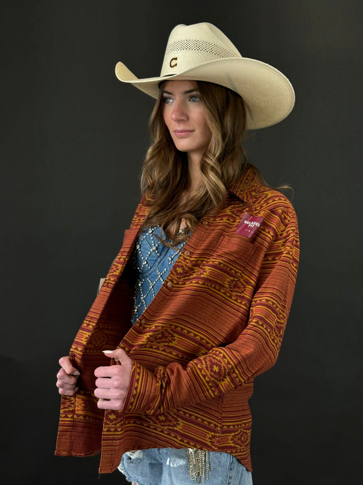 Women Ariat REAL BILLIE JEAN LONG SLEEVE CANYON