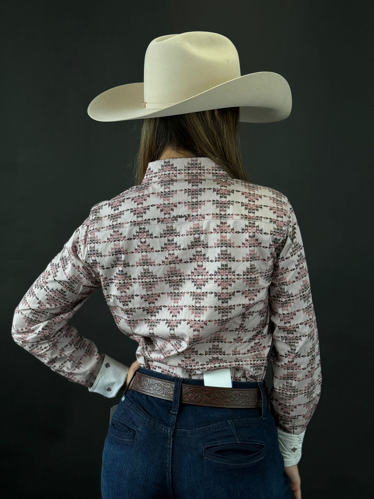 Women Ariat Kirby Long Sleeve Starlight Print Careys Pink