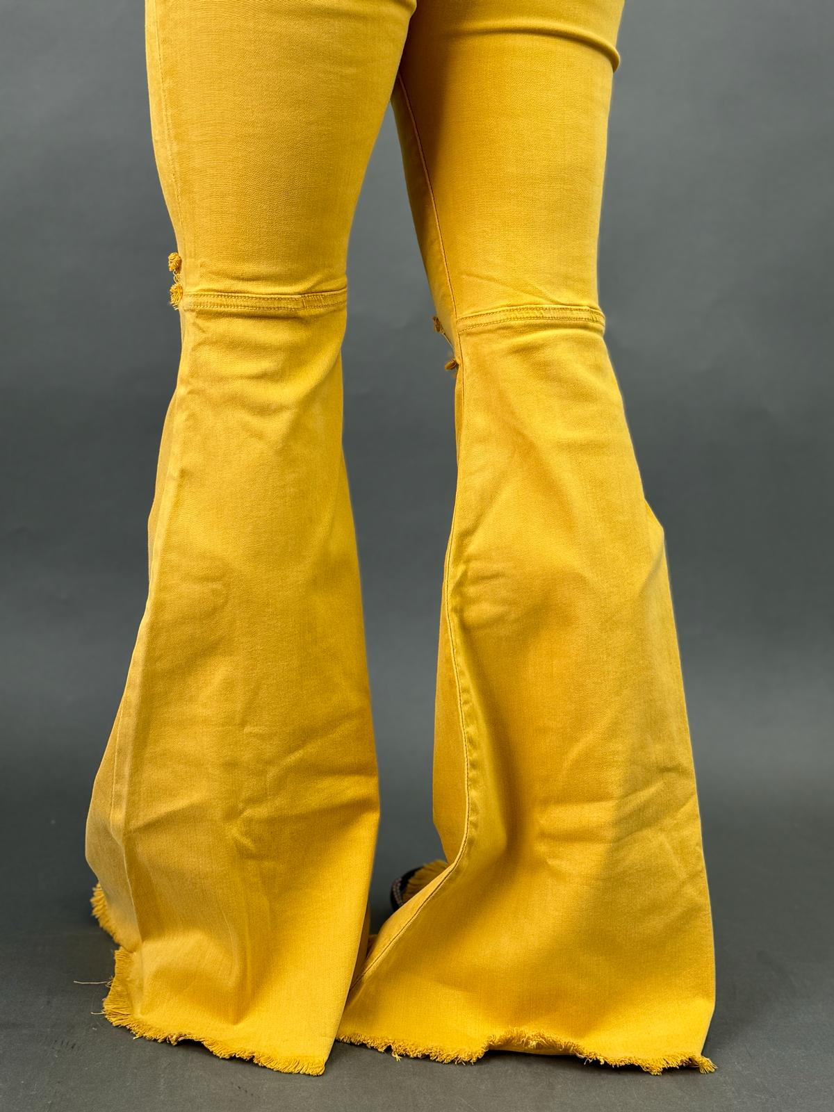 VIBRANT Yellow Flare Jeans