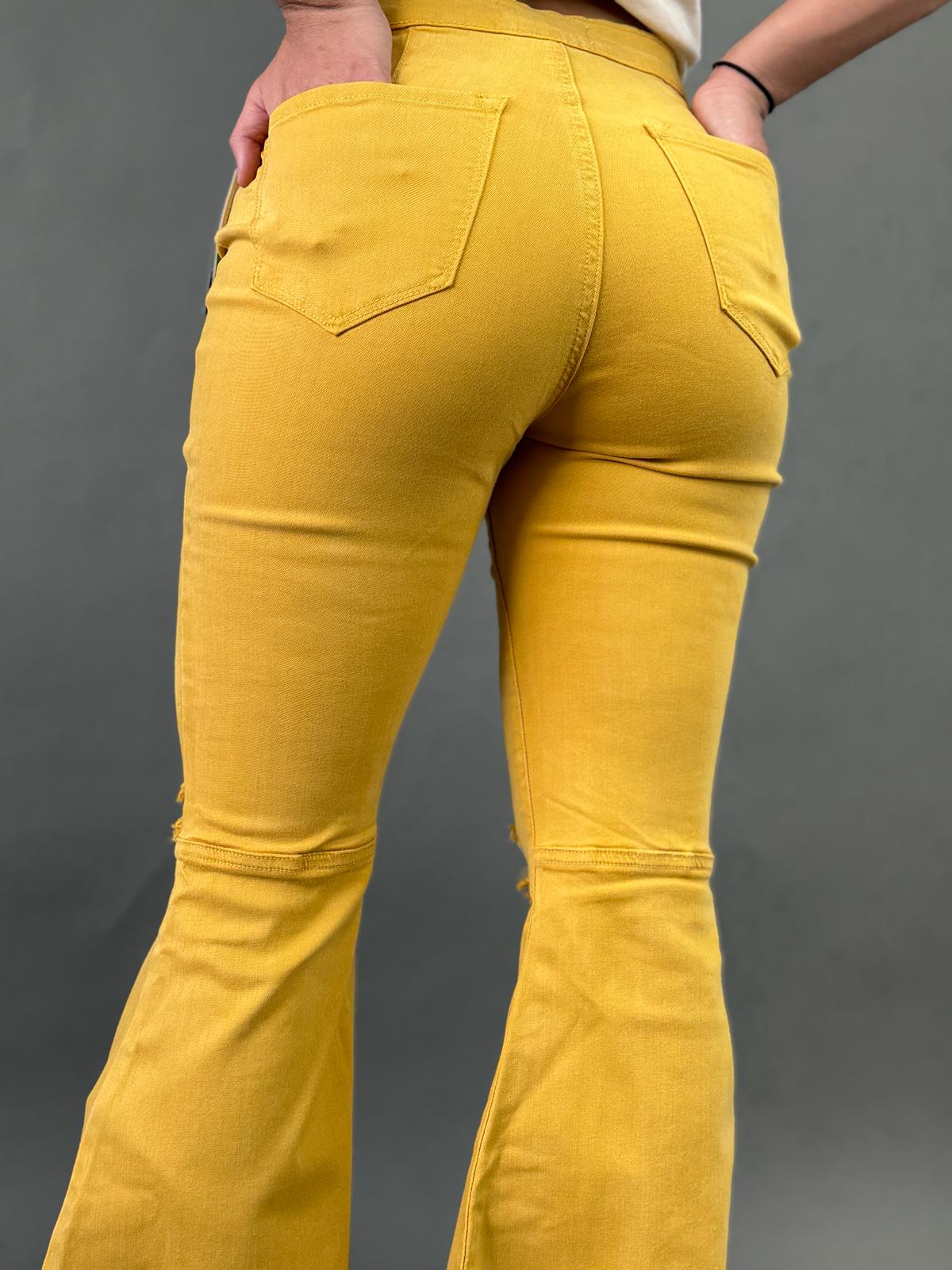 VIBRANT Yellow Flare Jeans