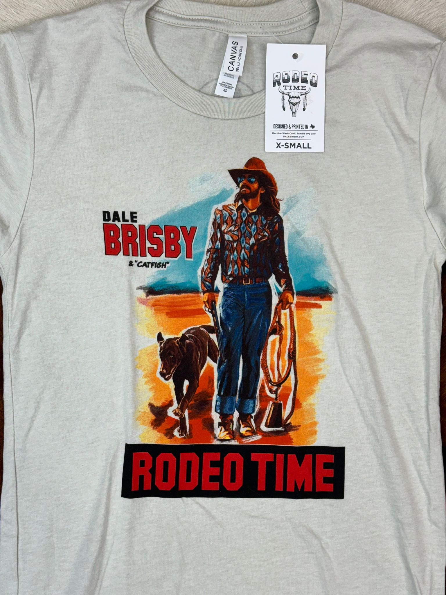 RODEO TIME X DALE BRISBY GRAPHIC TEE PORTRAIT OFF WHITE SHORT SLEEVE