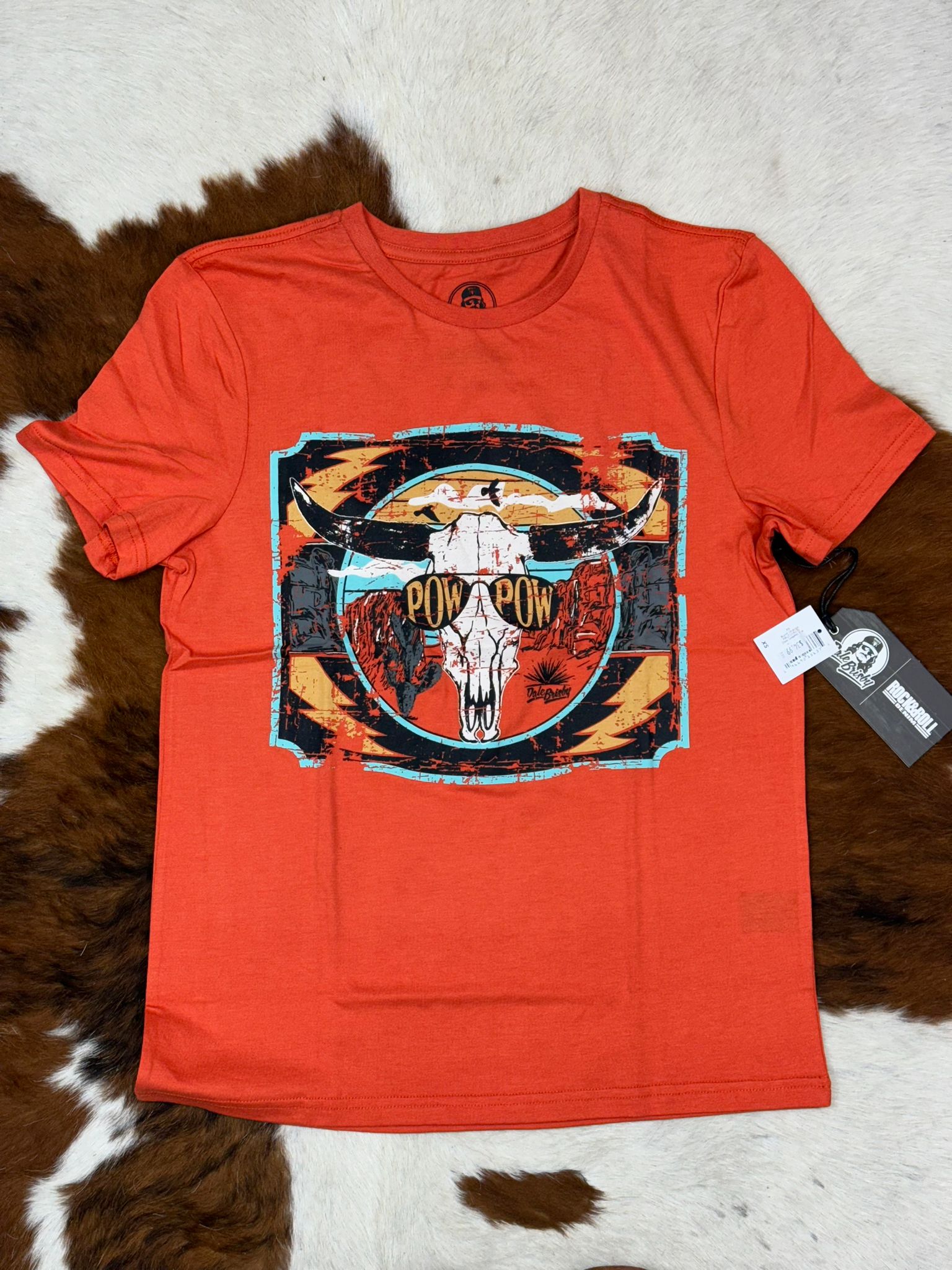 DALE BRISBY X ROCK&ROLL GRAPHIC TEE BURNT ORANGE SHORT SLEEVE T-SHIRT