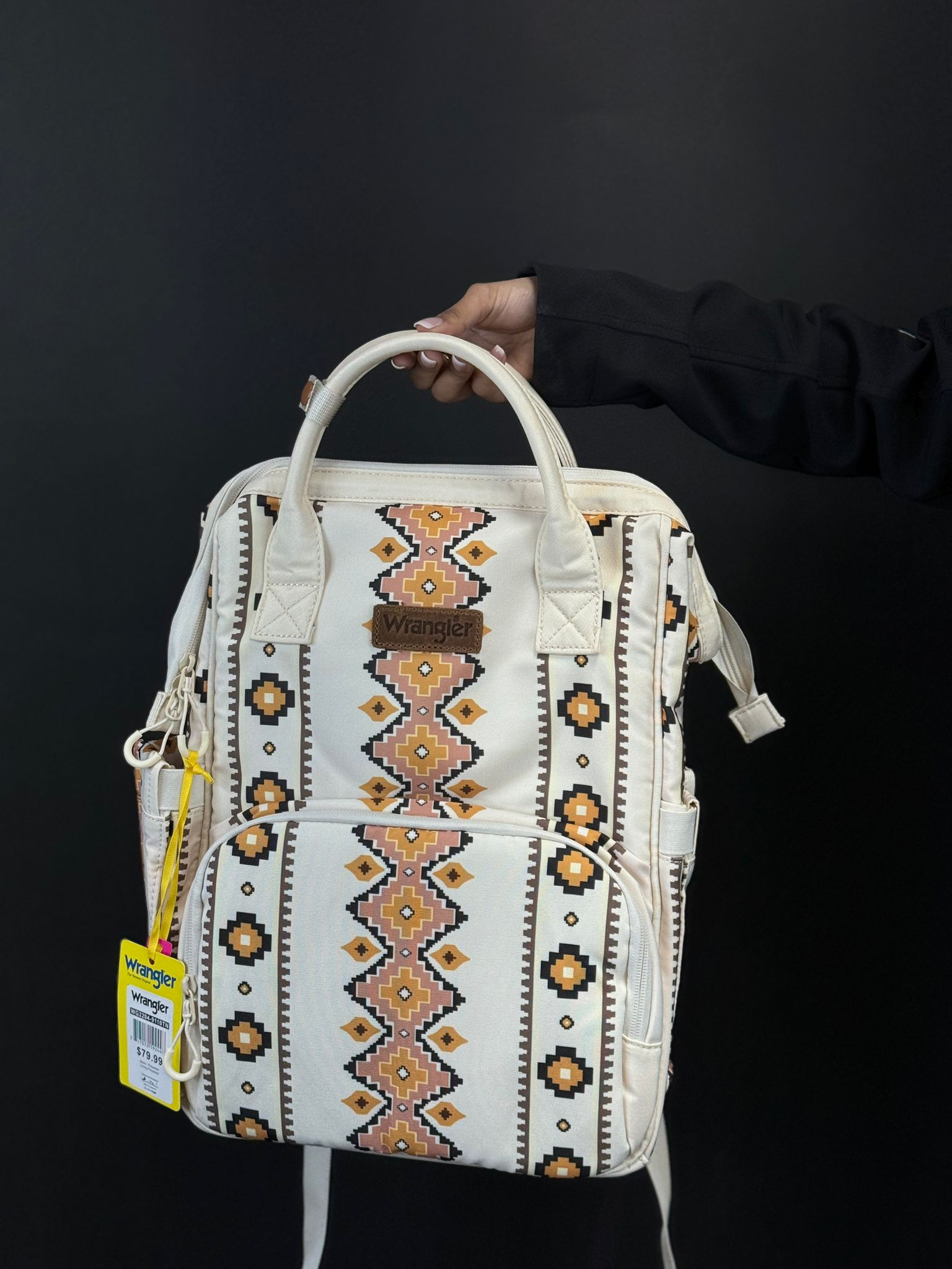 WRANGLER WHITE ORANGE MULTI AZTEC WOMEN'S HANDBAG