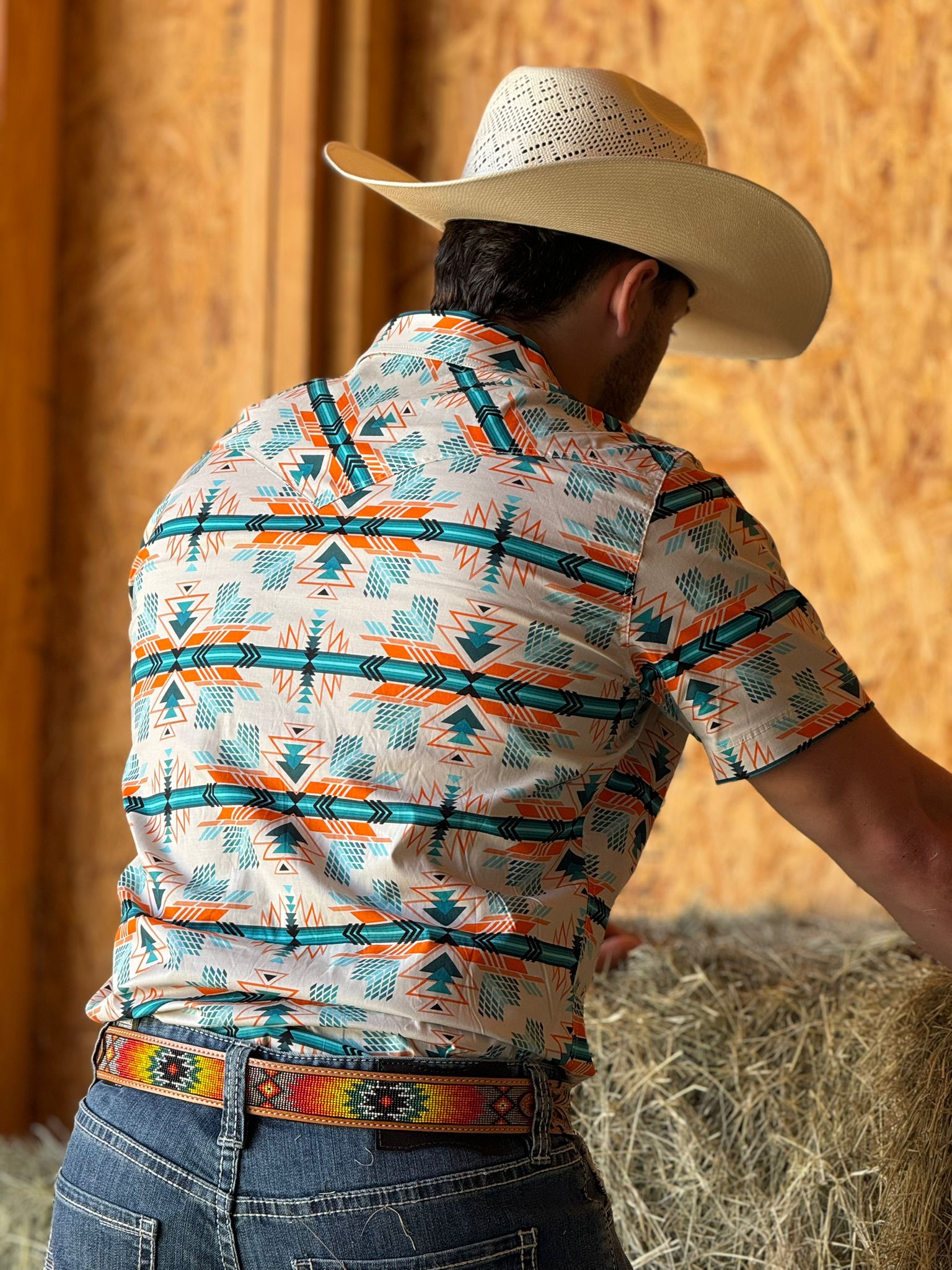 ROCK&ROLL X DALE BRISBY SHORT SLEEVE AZTEC TURQUOISE