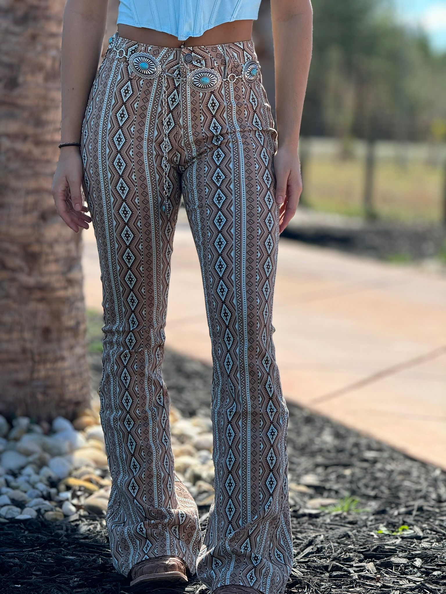 ROCK&ROLL BROWN MINT AZTEC FLARE - 7363