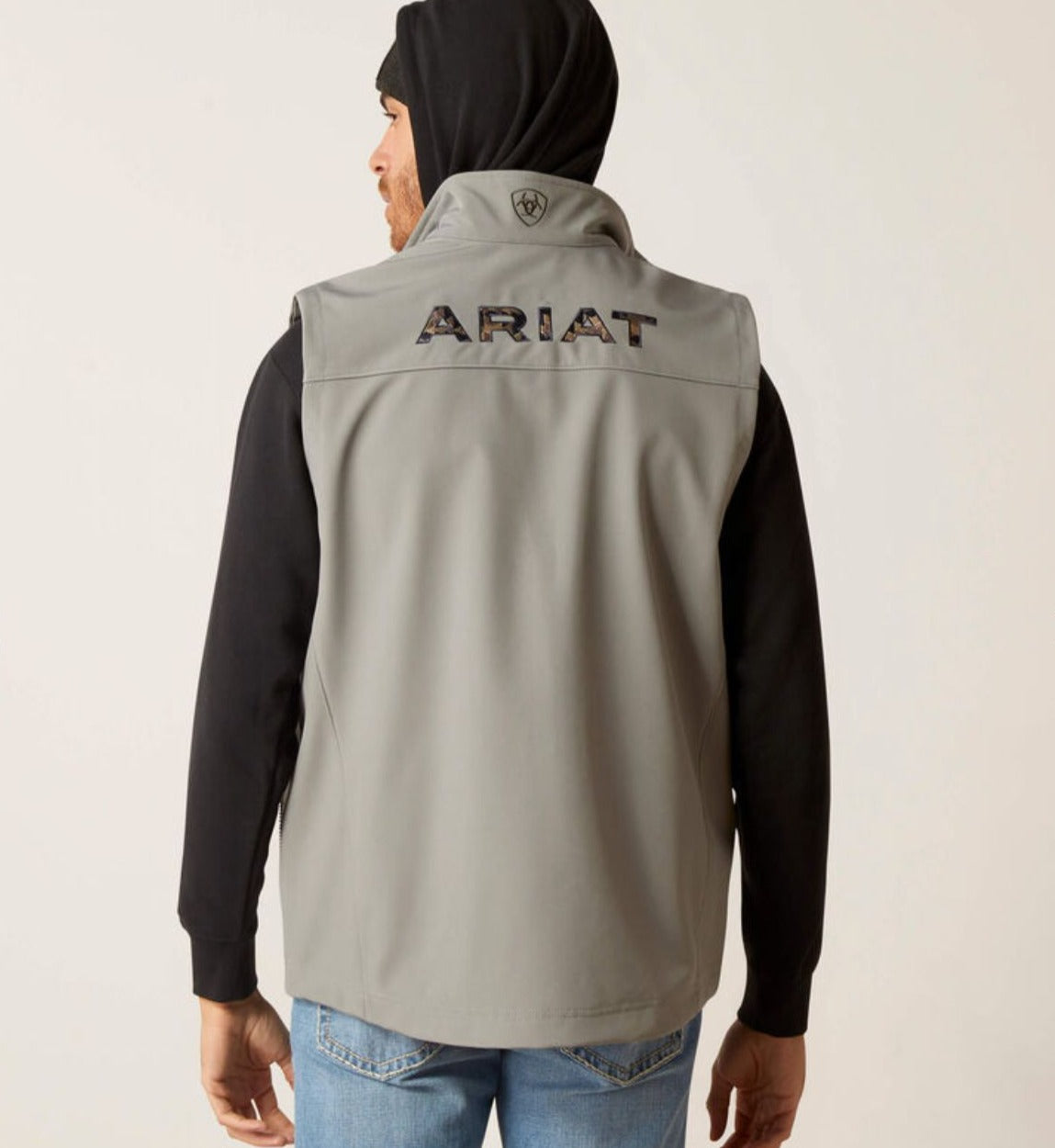 ARIAT VEST LOGO 2.0 SOFT SHELL JETTY GREY