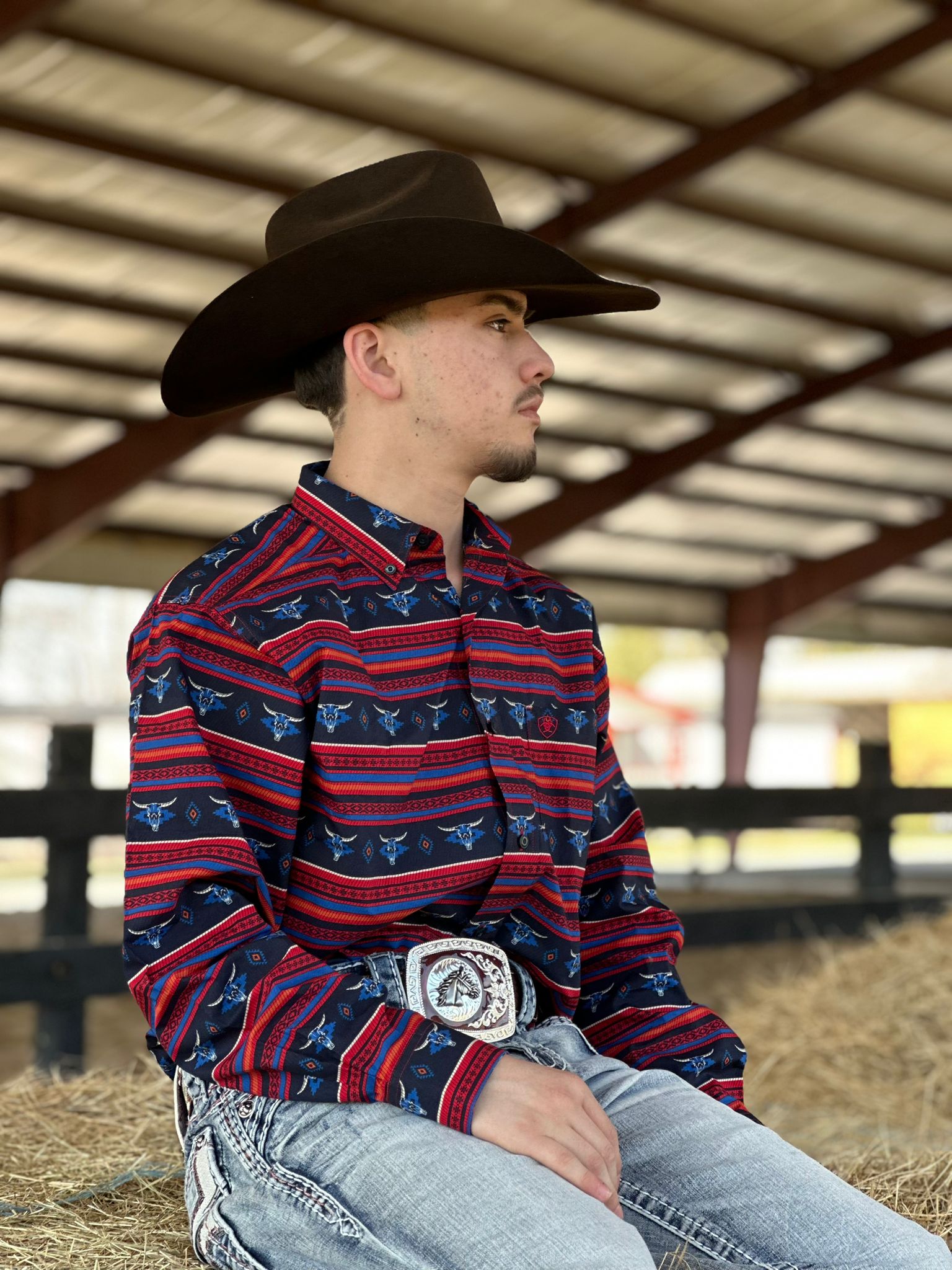 Ariat Shirt Classic Pike True Blue