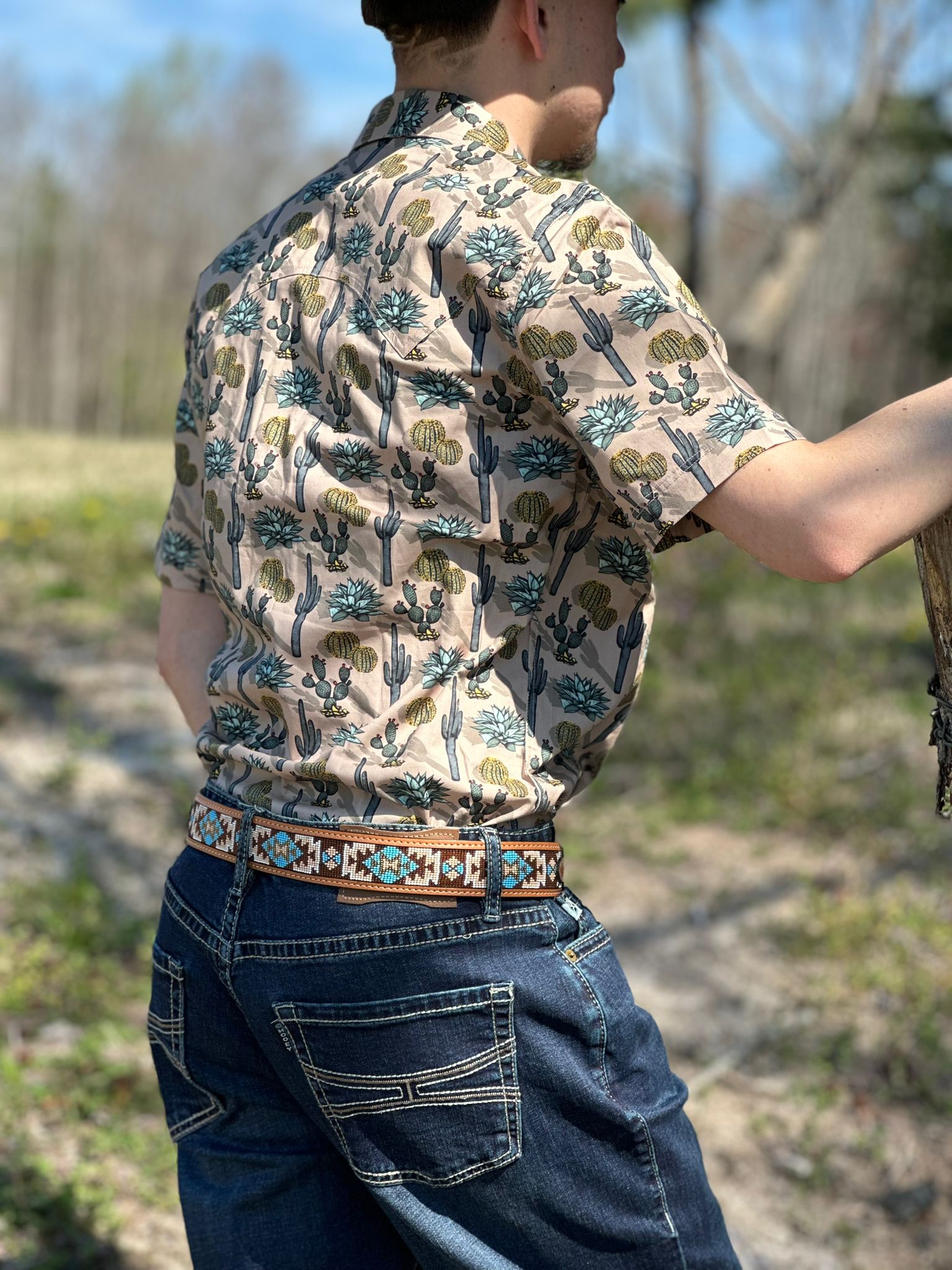 ROCK&ROLL X DALE BRISBY SHORT SLEEVE SNAP CACTUS WESTERN