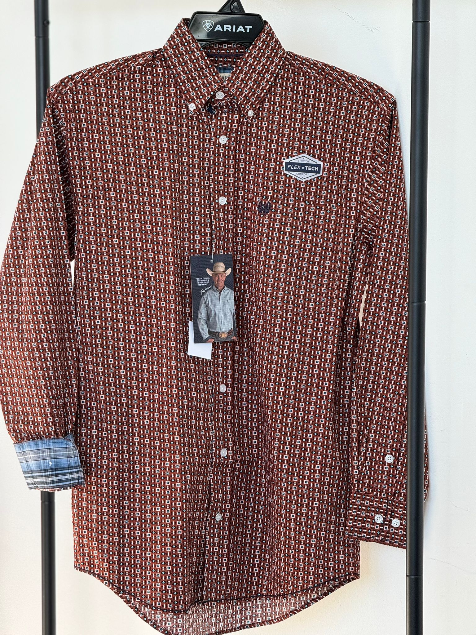 ROCK&ROLL SHIRT RUST BUTTON SNAP