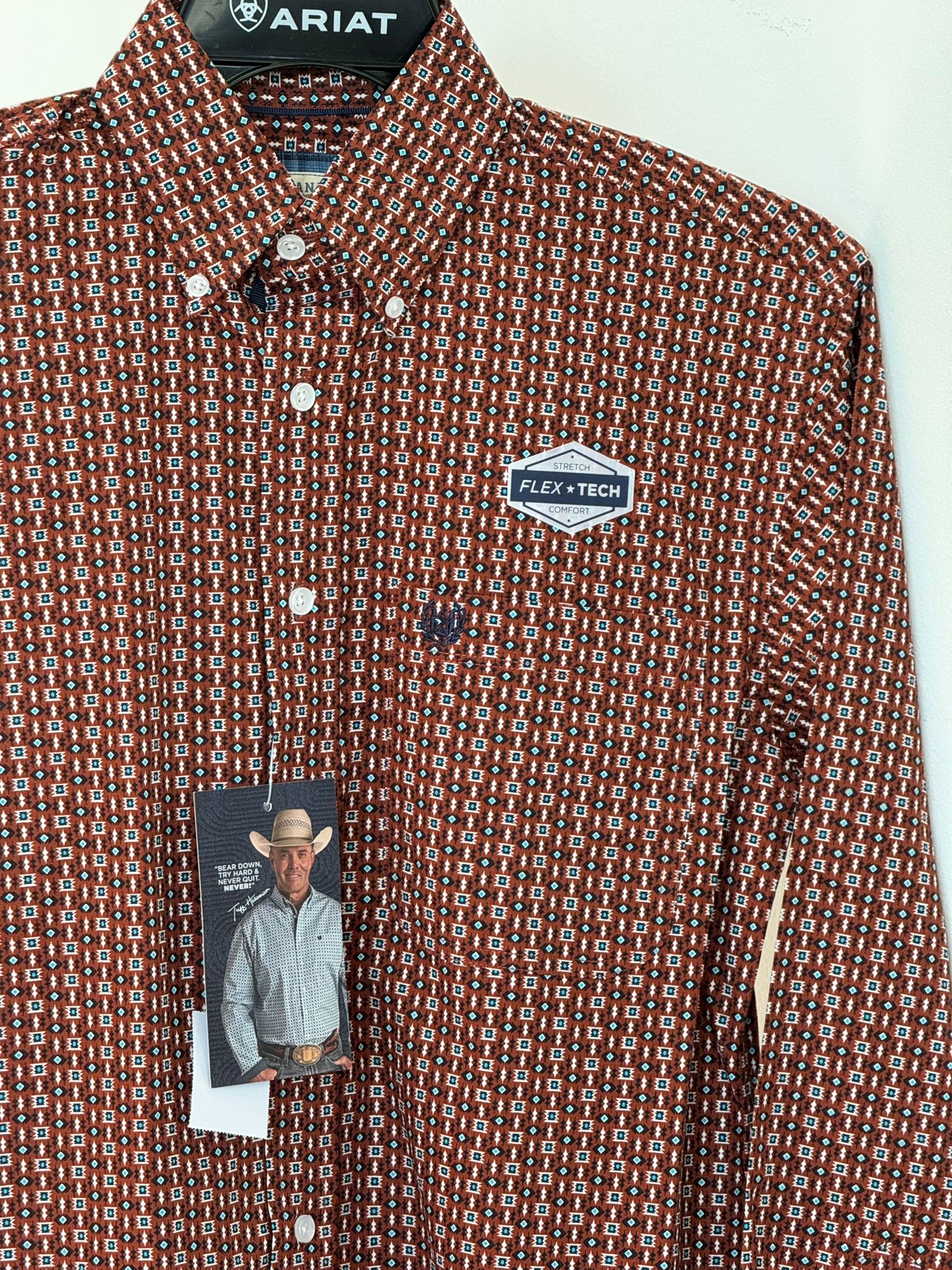 ROCK&ROLL SHIRT RUST BUTTON SNAP