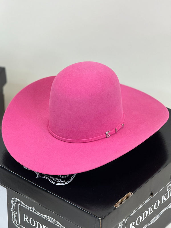 RODEO KING 7X HOT PINK OPEN CROWN HAT