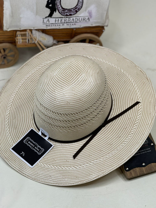 RODEO KING OPEN CROWN STYLE 3 STRAW HAT
