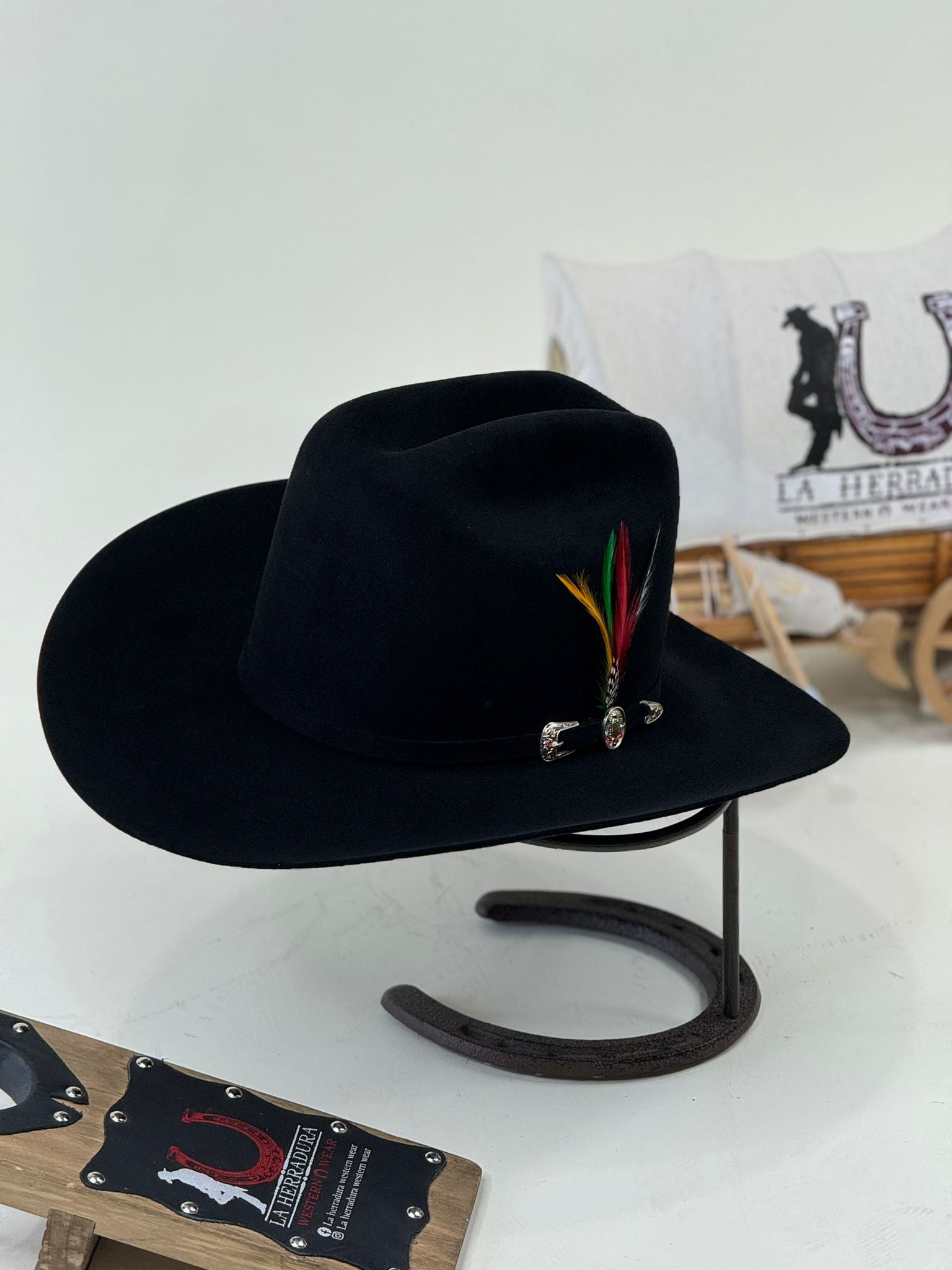 RDR 6X BLACK COPA ALTA VIRGEN DE GUADALUPE FELT HAT GUADALUPANA