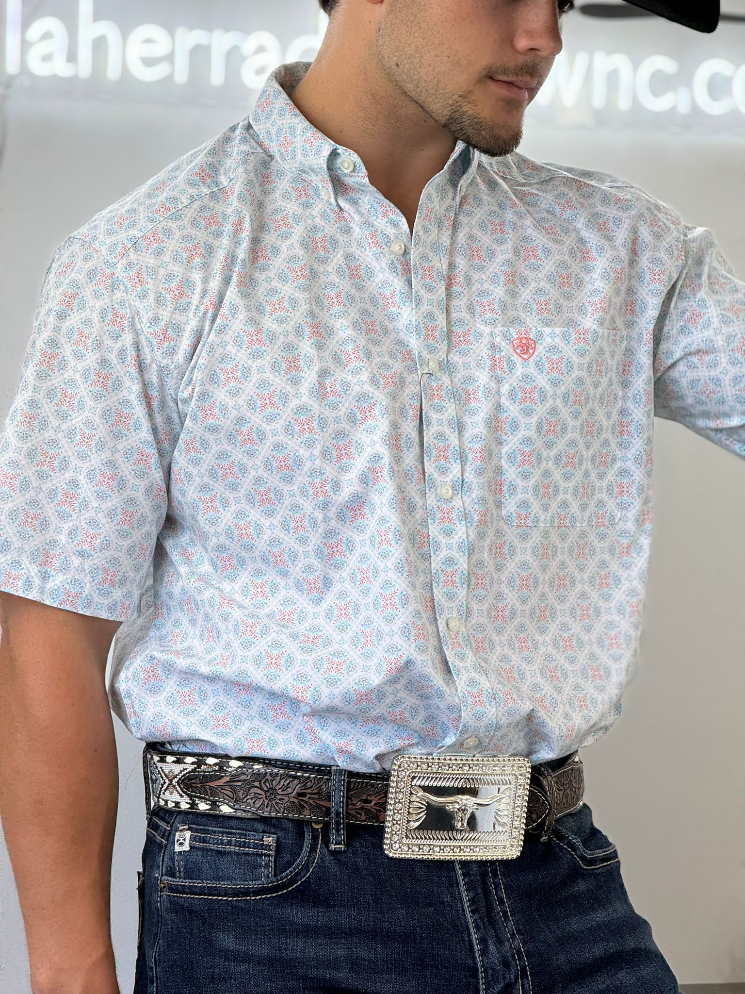 ARIAT KAI AQUA CLASSIC FIT SHORT SLEEVE SHIRT