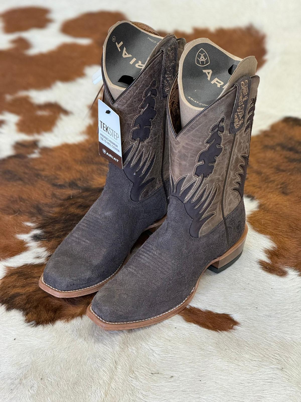 MENS ARIAT HIGH STEPPER SENDRO CHOCOLATE SNAKE PRINT OLE TAN