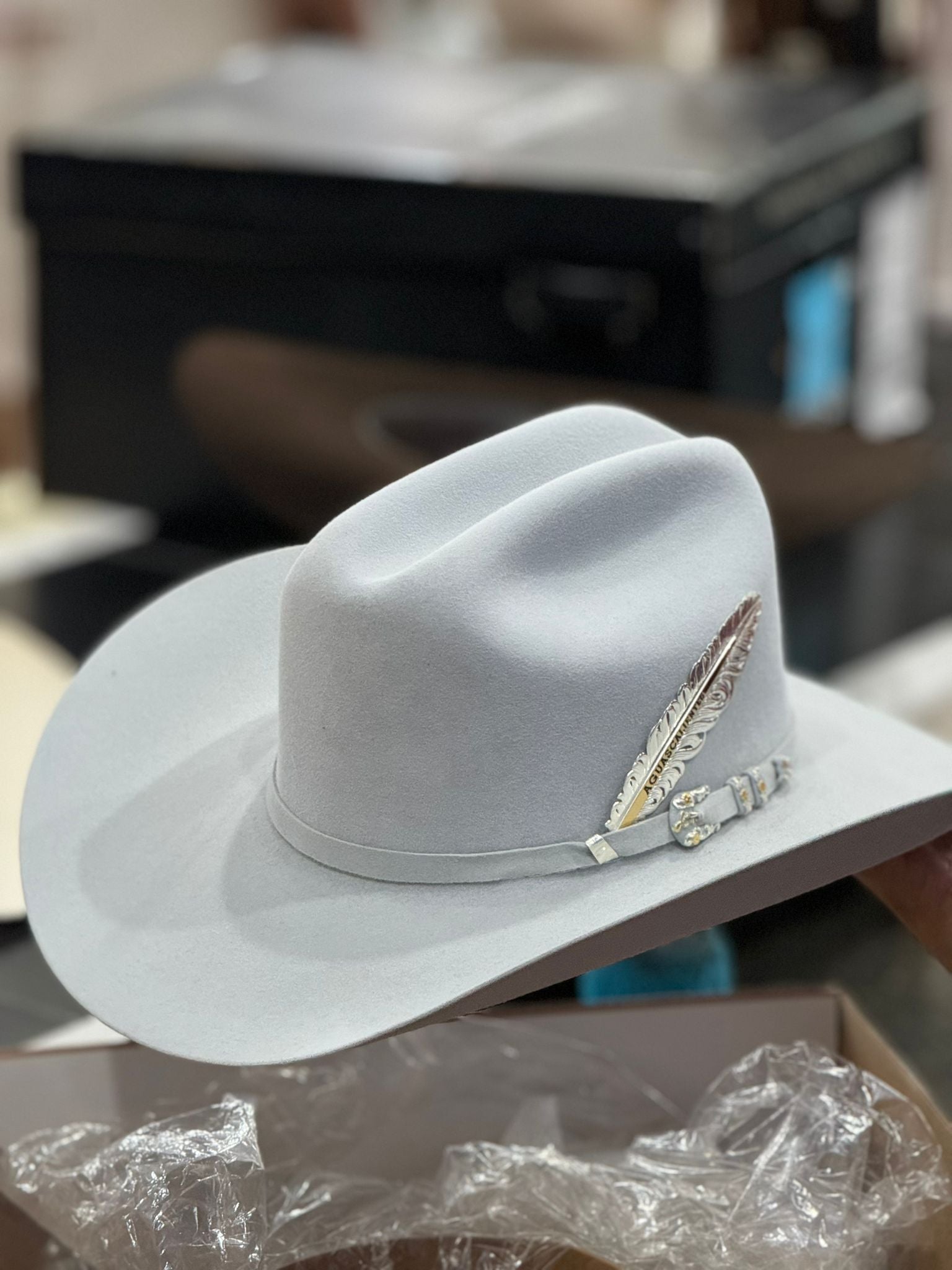 LARRY MAHAN´S 10X JERARCA COWBOY SOMBRERO PLATINO