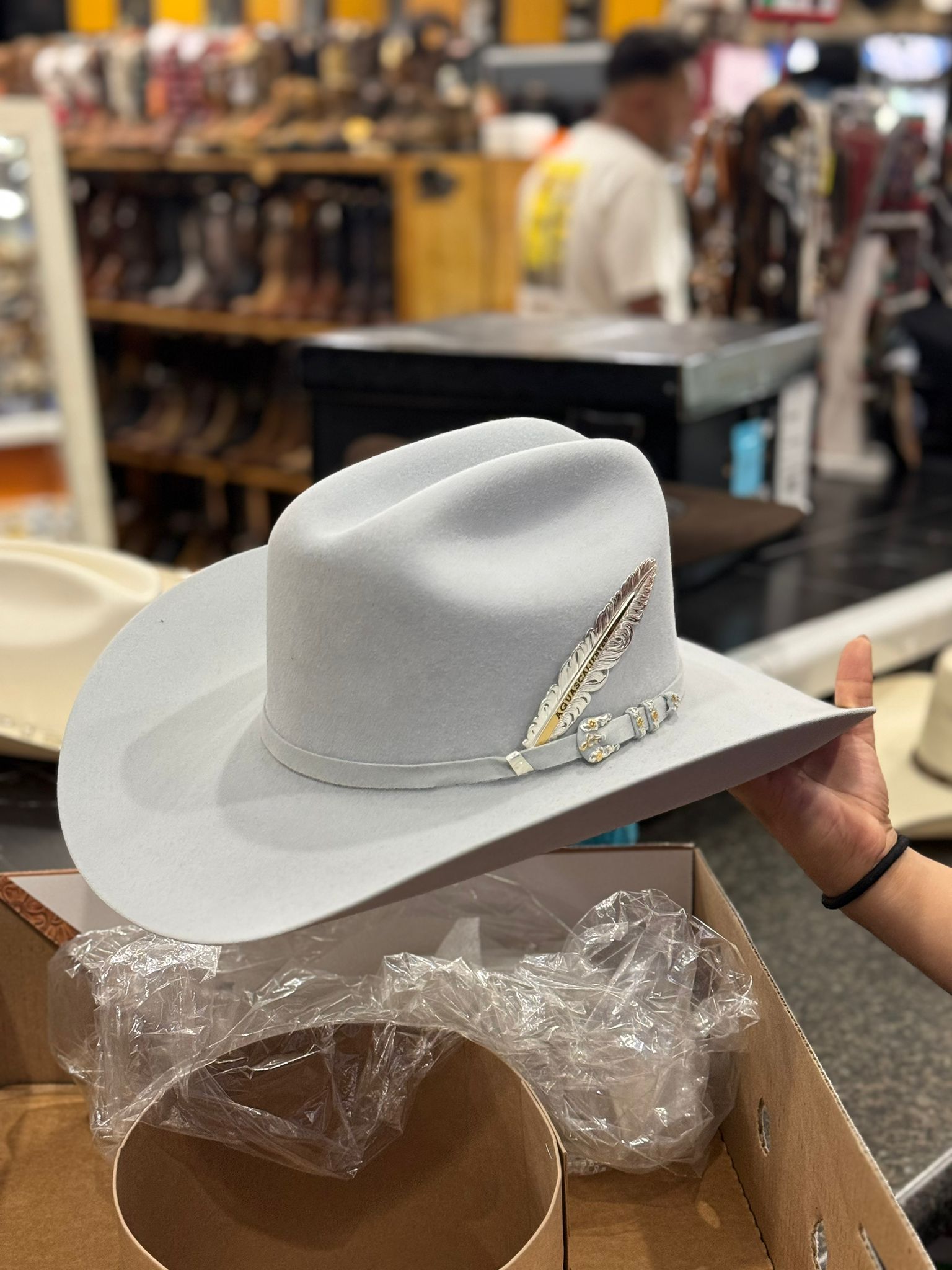 LARRY MAHAN´S 10X JERARCA COWBOY SOMBRERO PLATINO