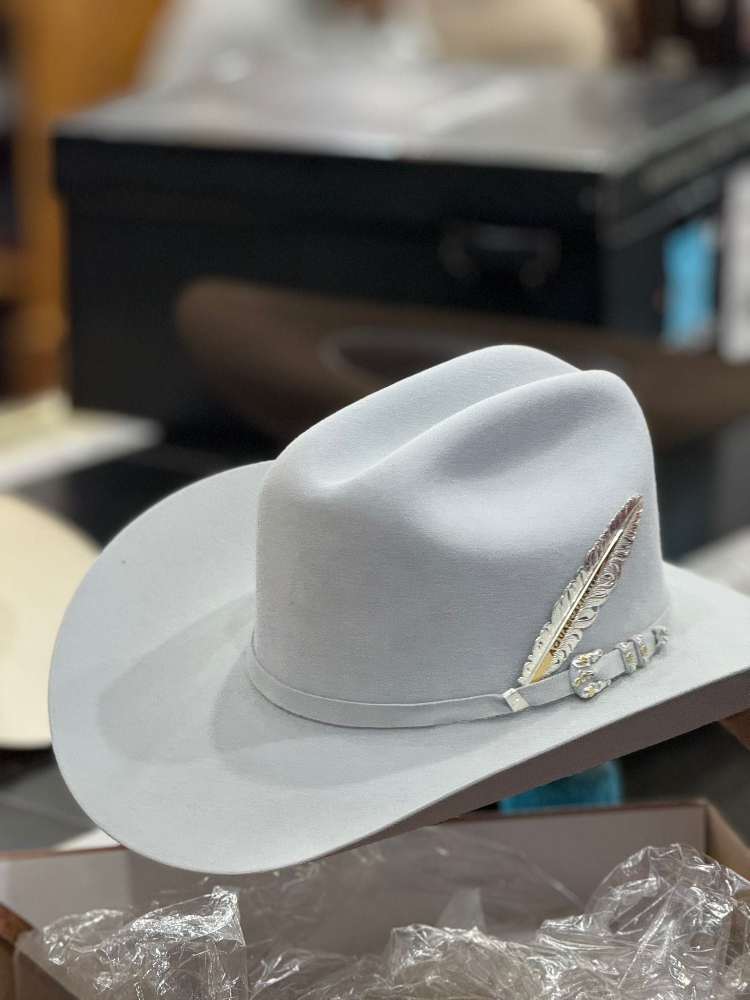 LARRY MAHAN´S 10X JERARCA COWBOY SOMBRERO PLATINO