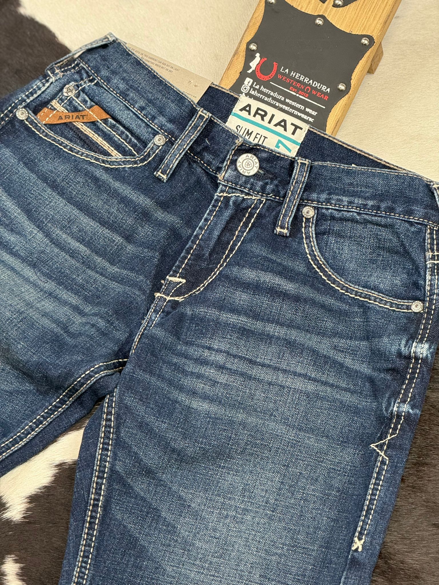 Ariat Mens Jeans Stirling DRAKE M7 Slim Fit Straight Leg
