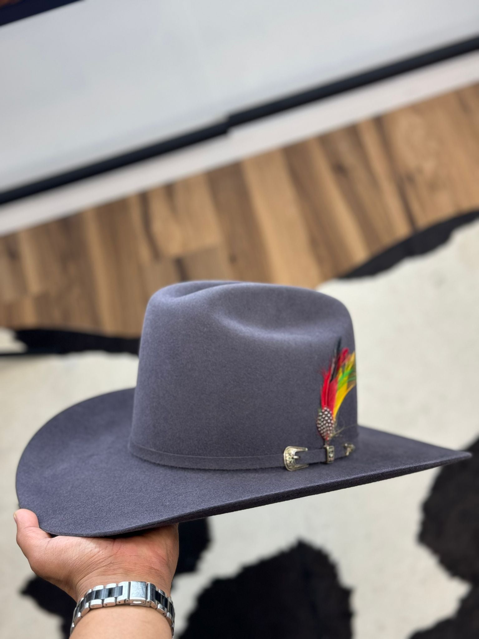 RDR 10X CHARCOAL EL PATRON TALL CROWN FELT HAT