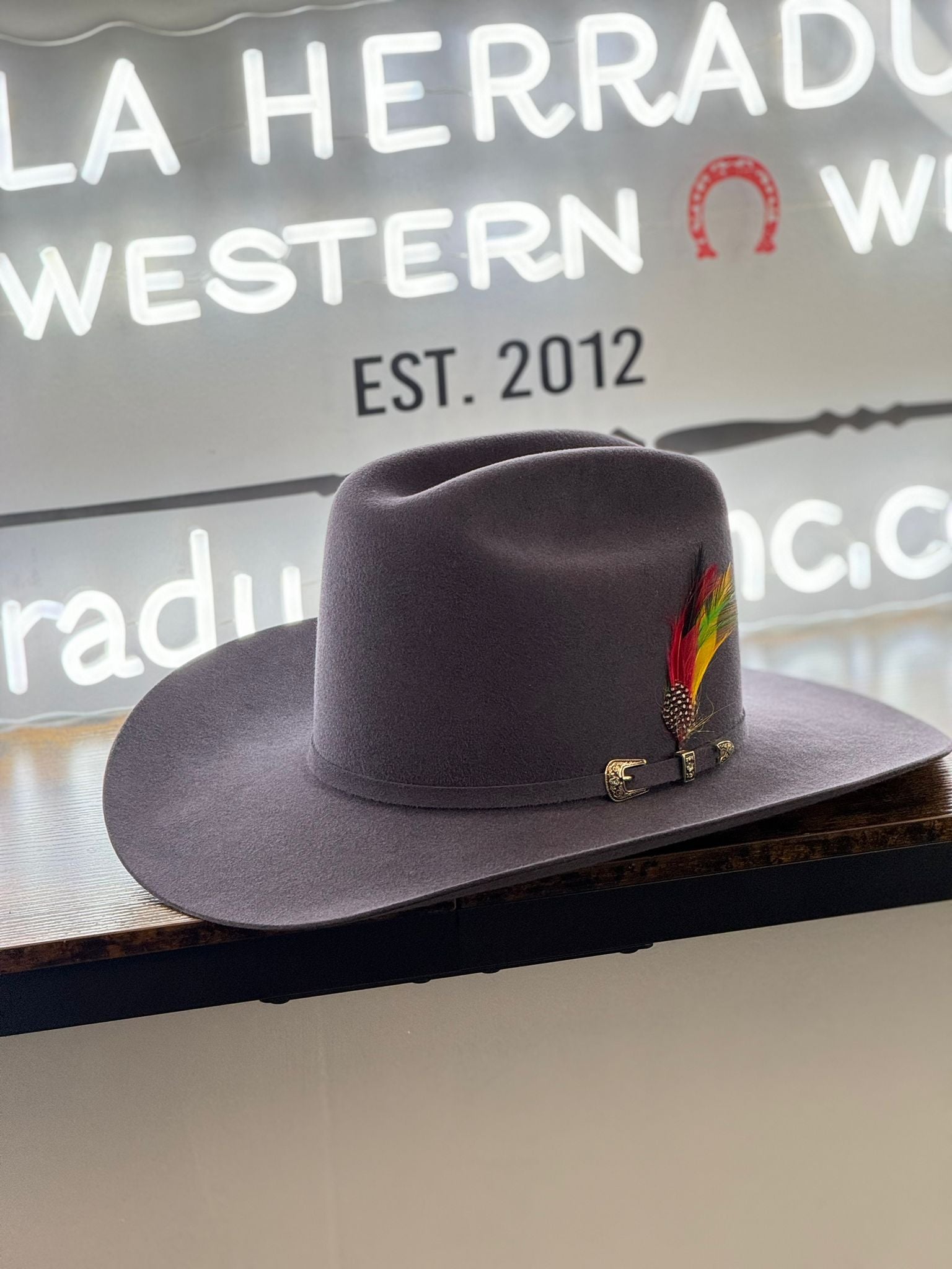 RDR 10X CHARCOAL EL PATRON TALL CROWN FELT HAT