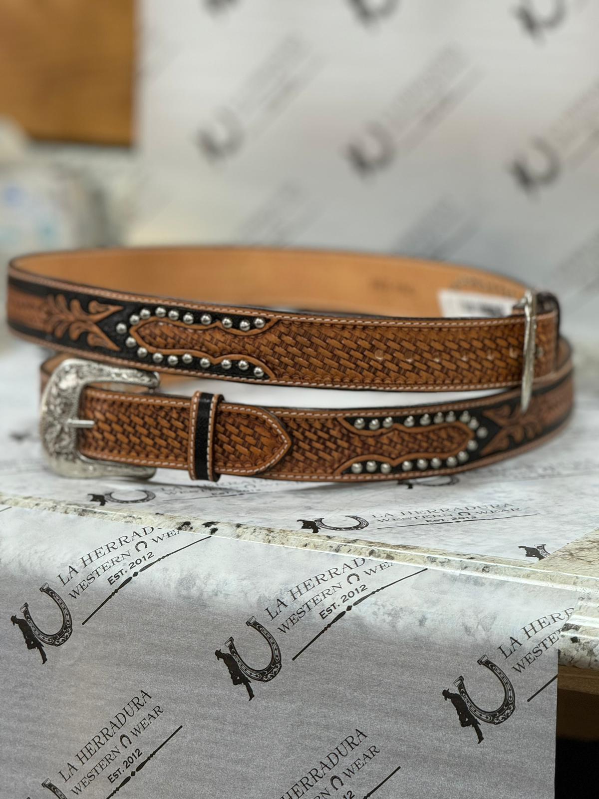 RANGER HAND TOOLED THREAD BELT