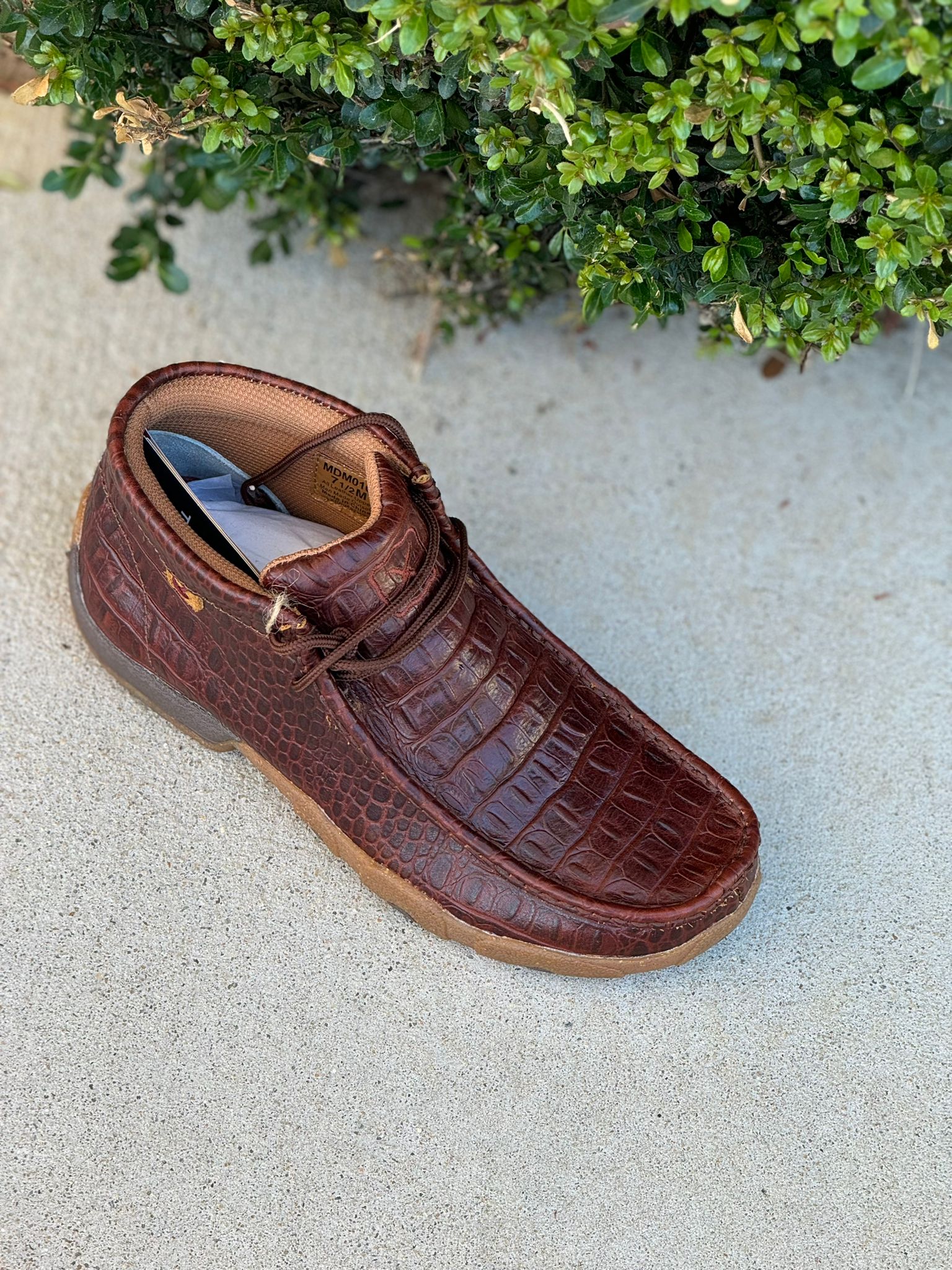 TWISTED X MENS CHUKKA DRIVING MOC GINGER CASUAL SHOE