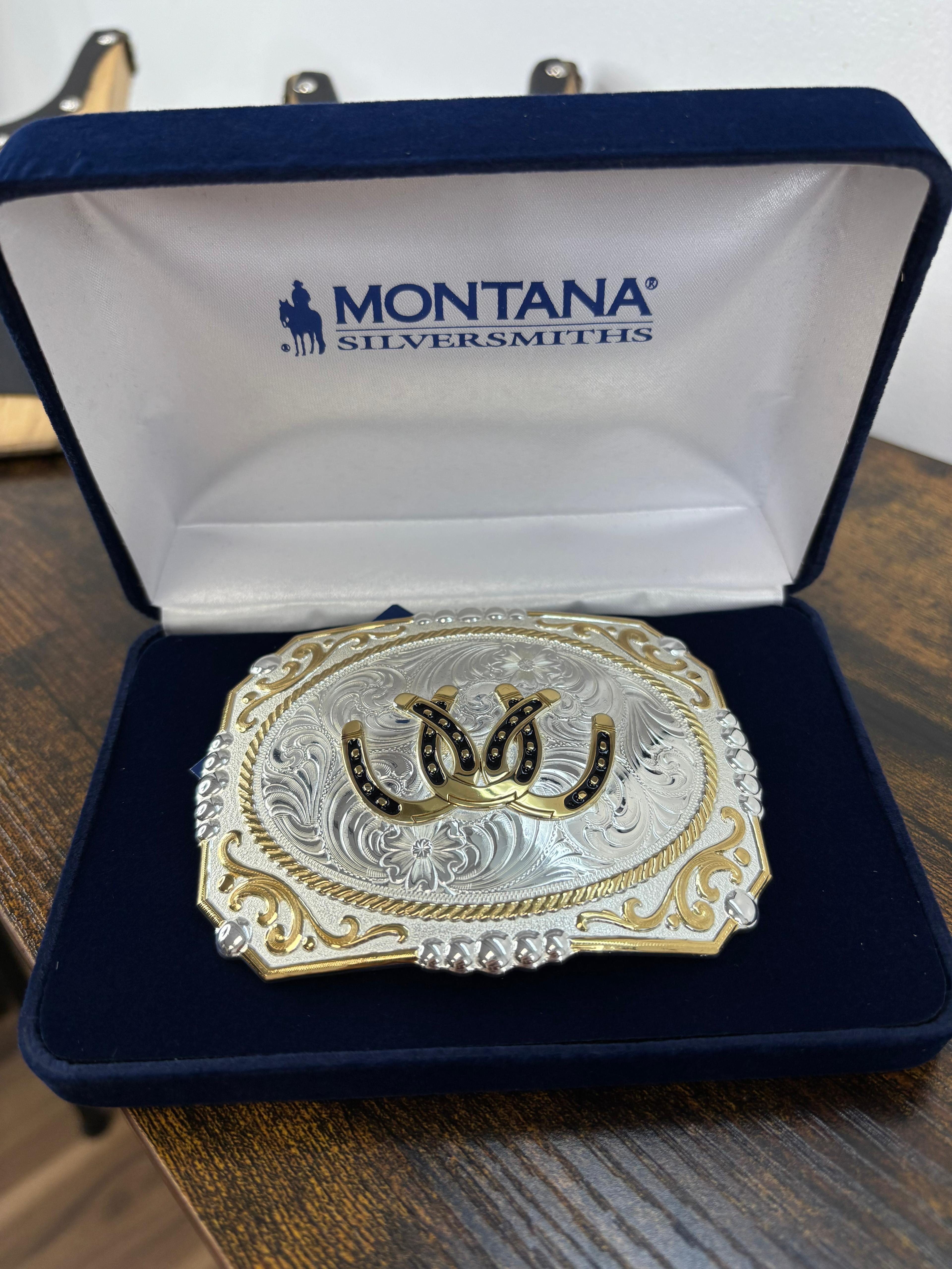 MONTAMA SILVERSMITHS HORSESHOE SQUARE BUCKLE