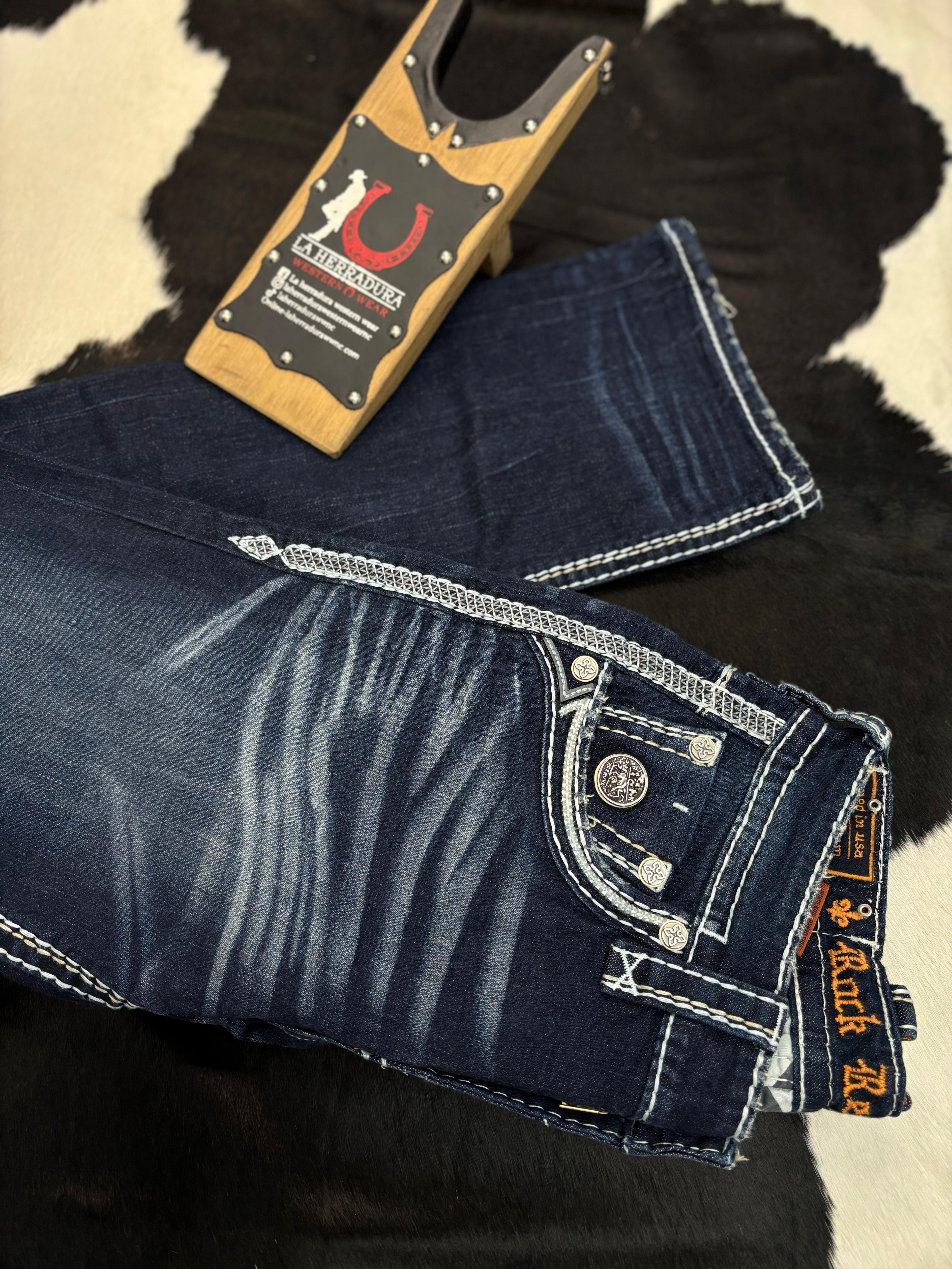 ROCK REVIVAL ALVIN BOOT CUT JEANS