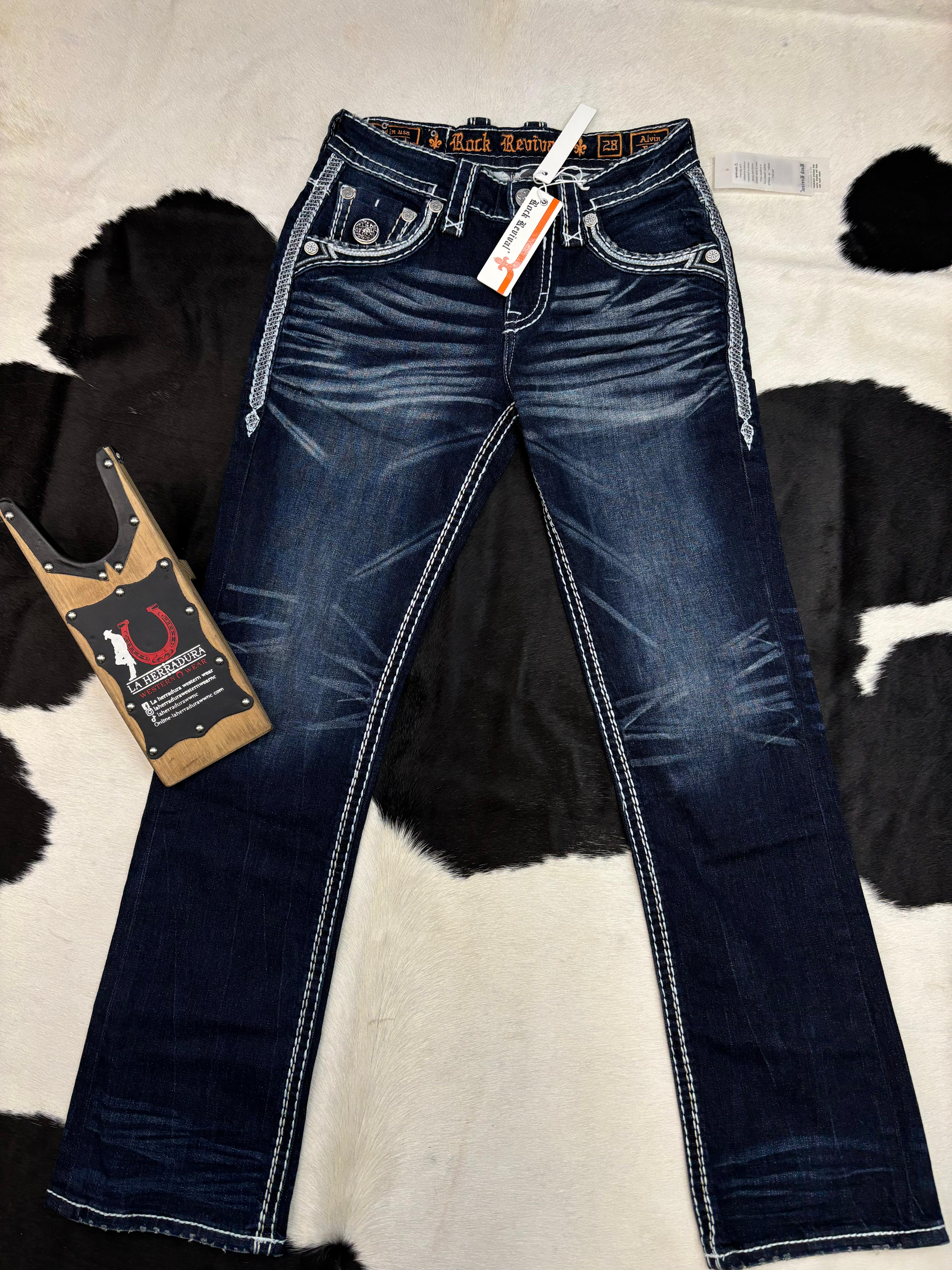 ROCK REVIVAL ALVIN BOOT CUT JEANS