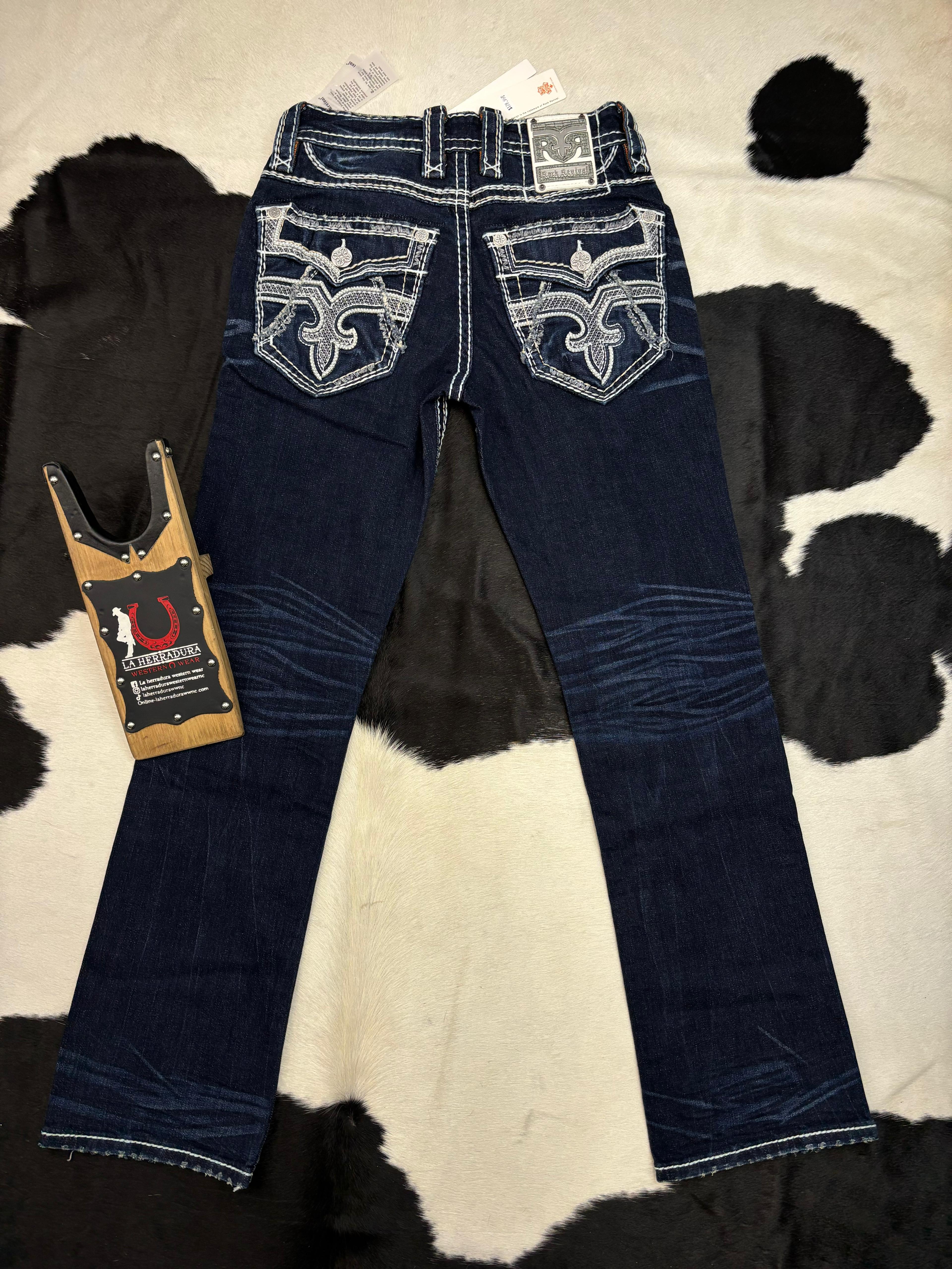 ROCK REVIVAL ALVIN BOOT CUT JEANS