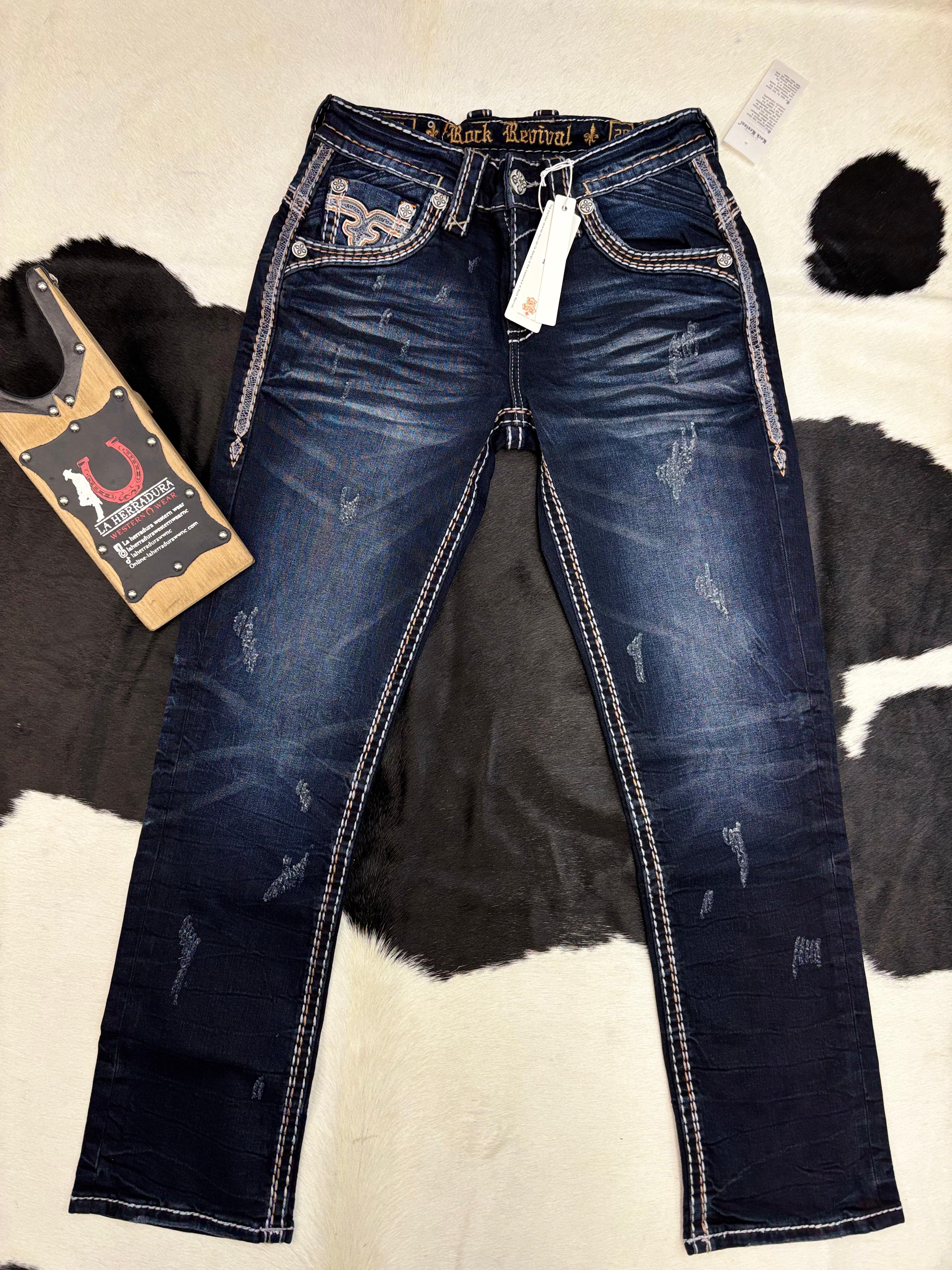 ROCK REVIVAL THEODORE STRAIGHT MEN JEANS