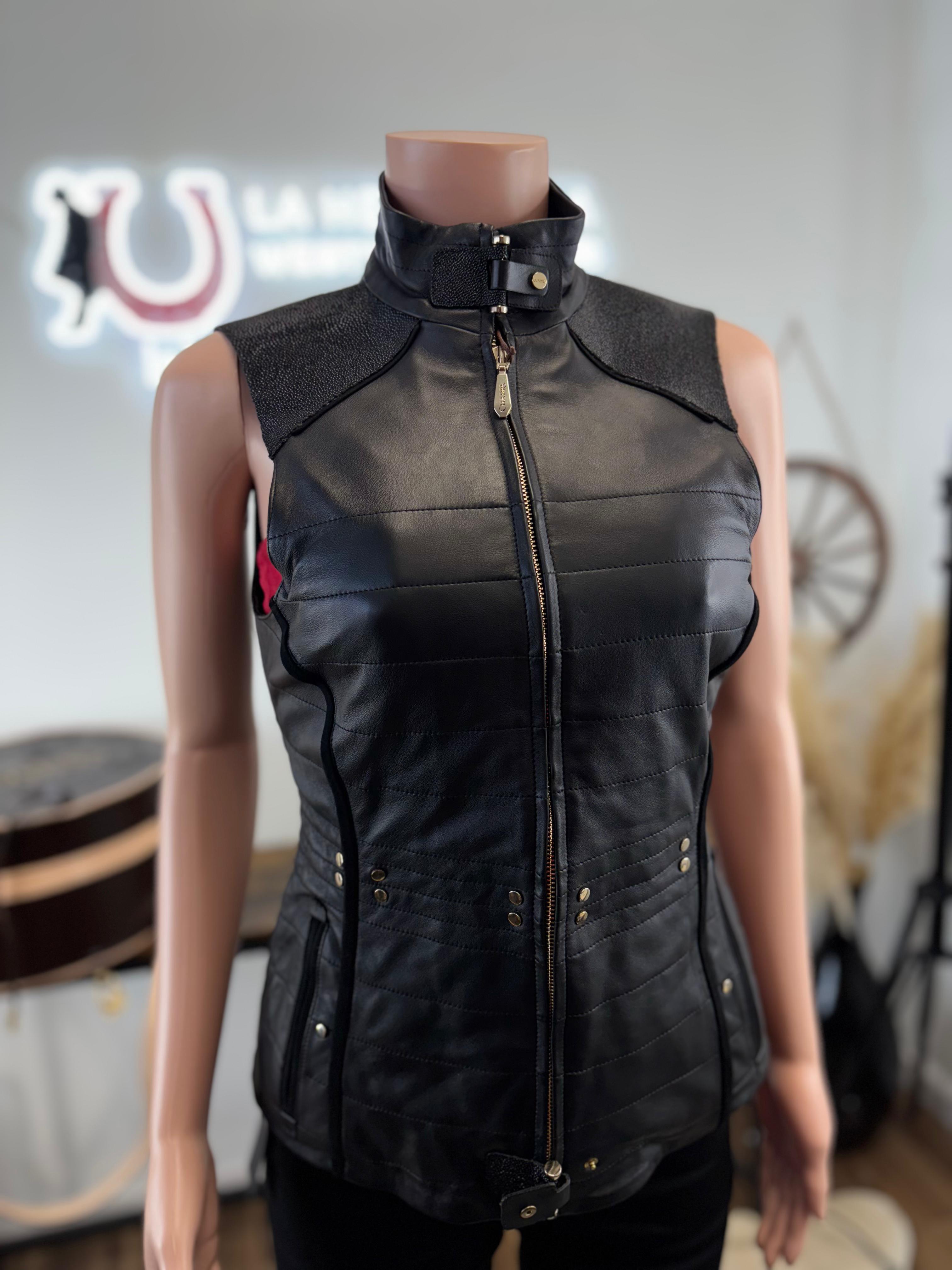 Cuadra Womens Black Stingray vest