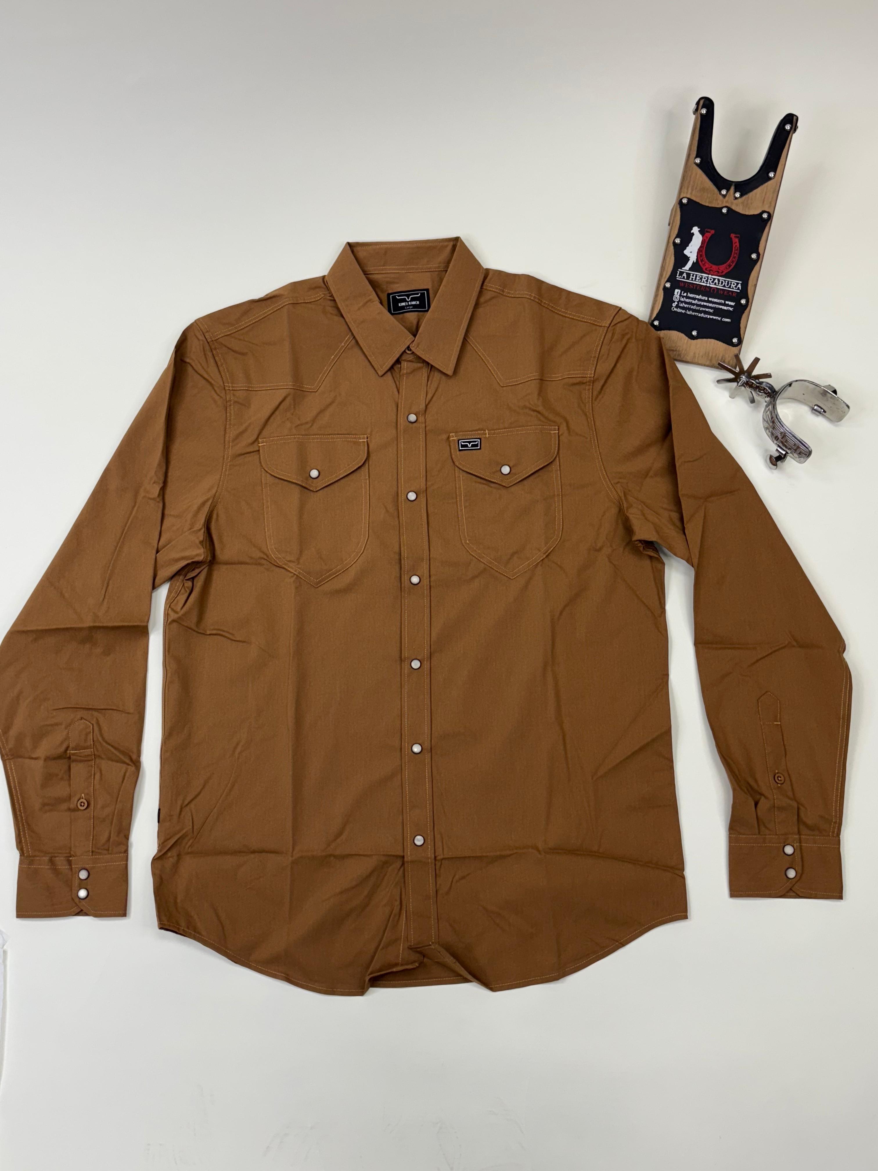 KIMES RANCH BLACKOUT WW BROWN LONG SLEEVE