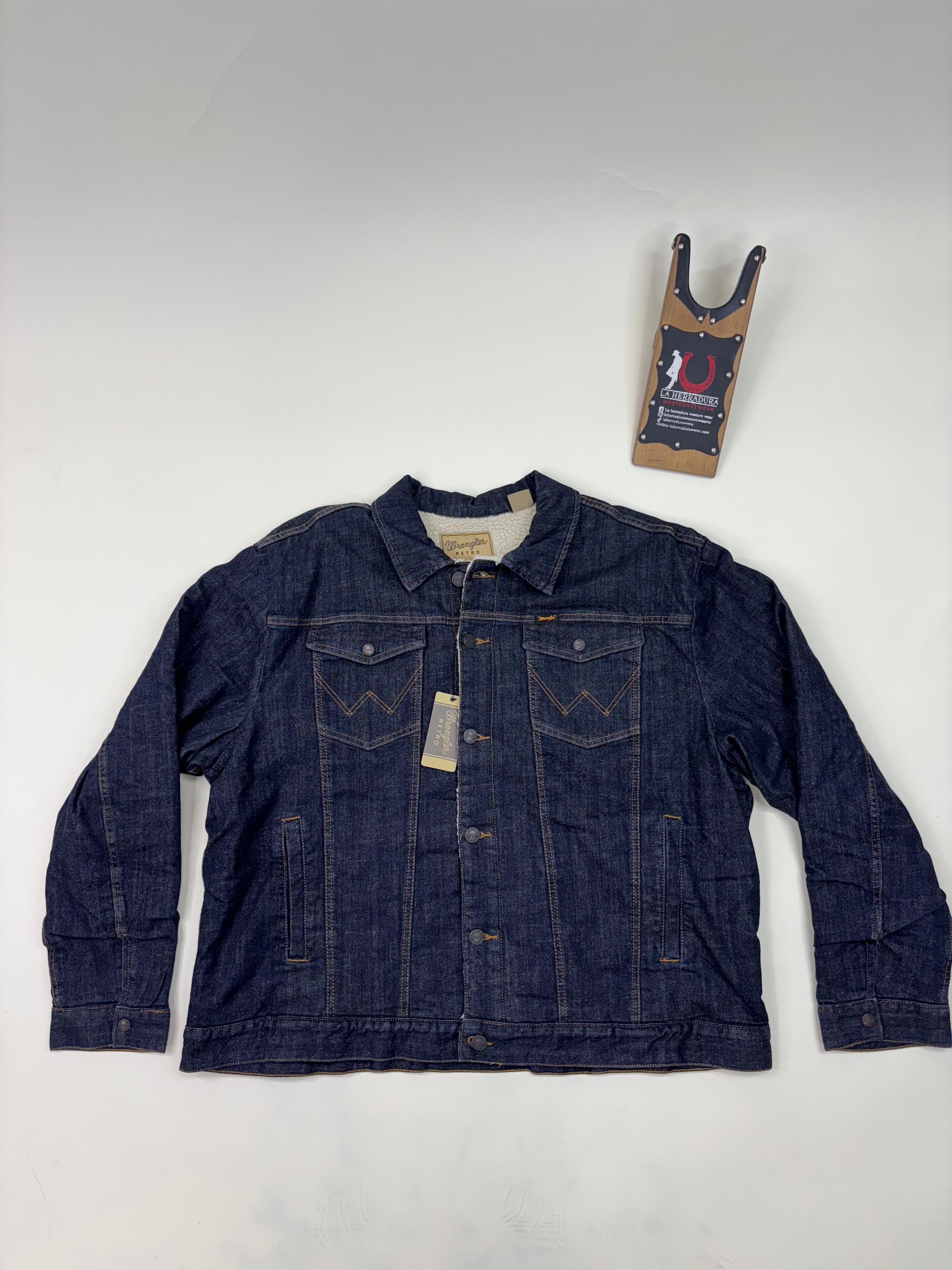 Men's Wrangler® Classic Denim Trucker Jacket in Dark Wash