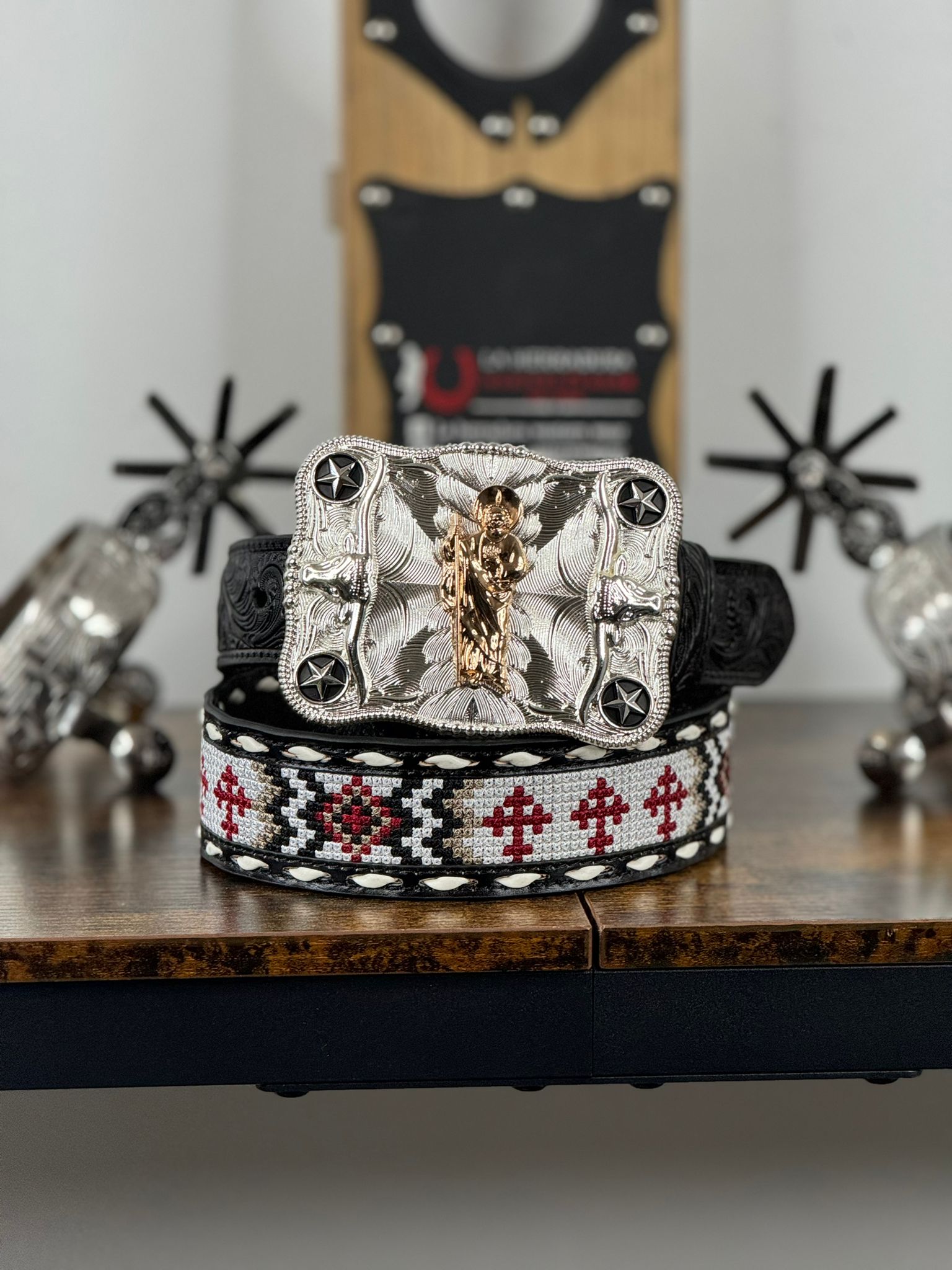 3D RED CROSS AZTEC BLACK BELT