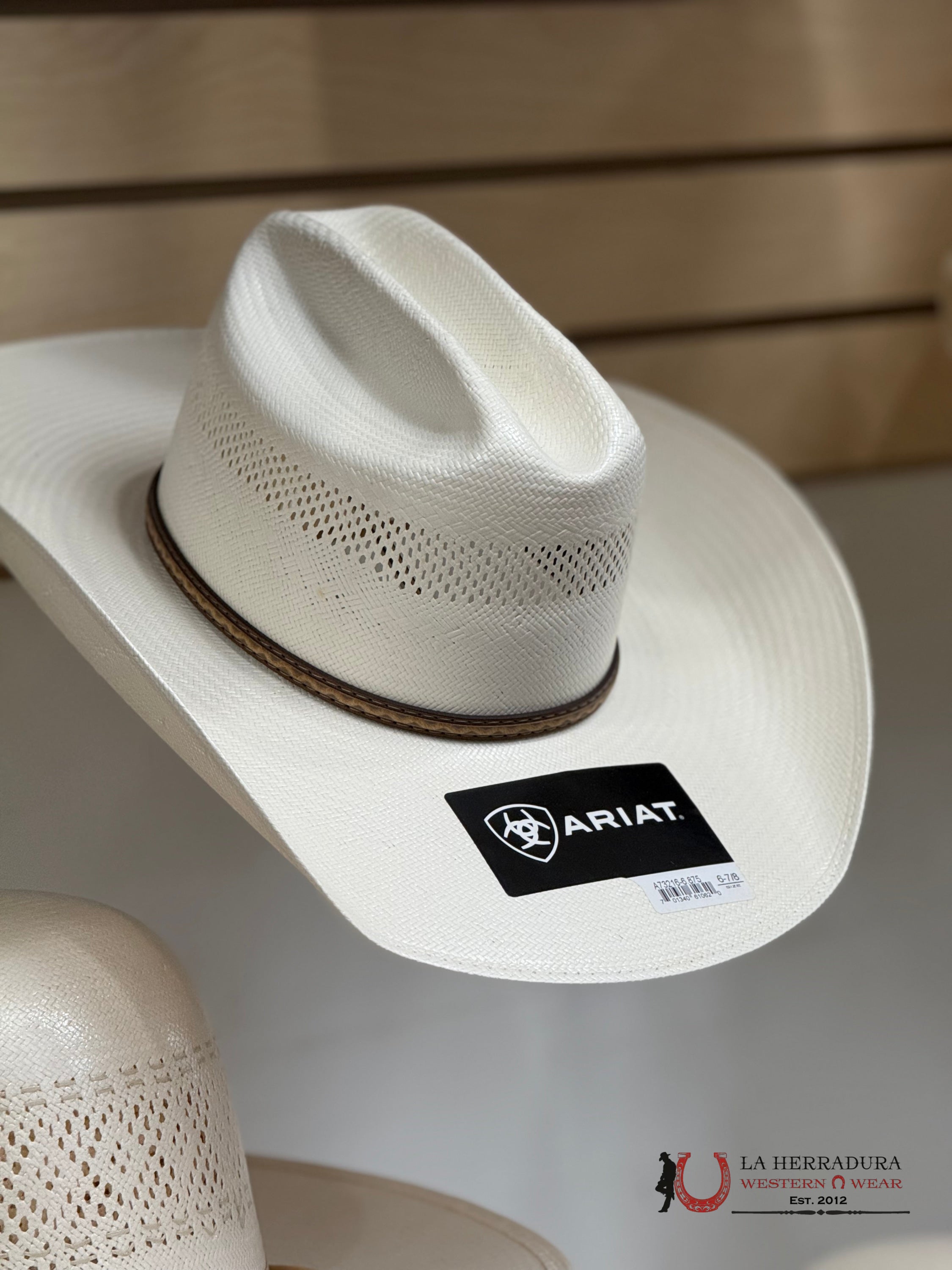 A73216 ARIAT STRAW HAT MALBORO TOQUILLA RANCHER CAFE TEJANA